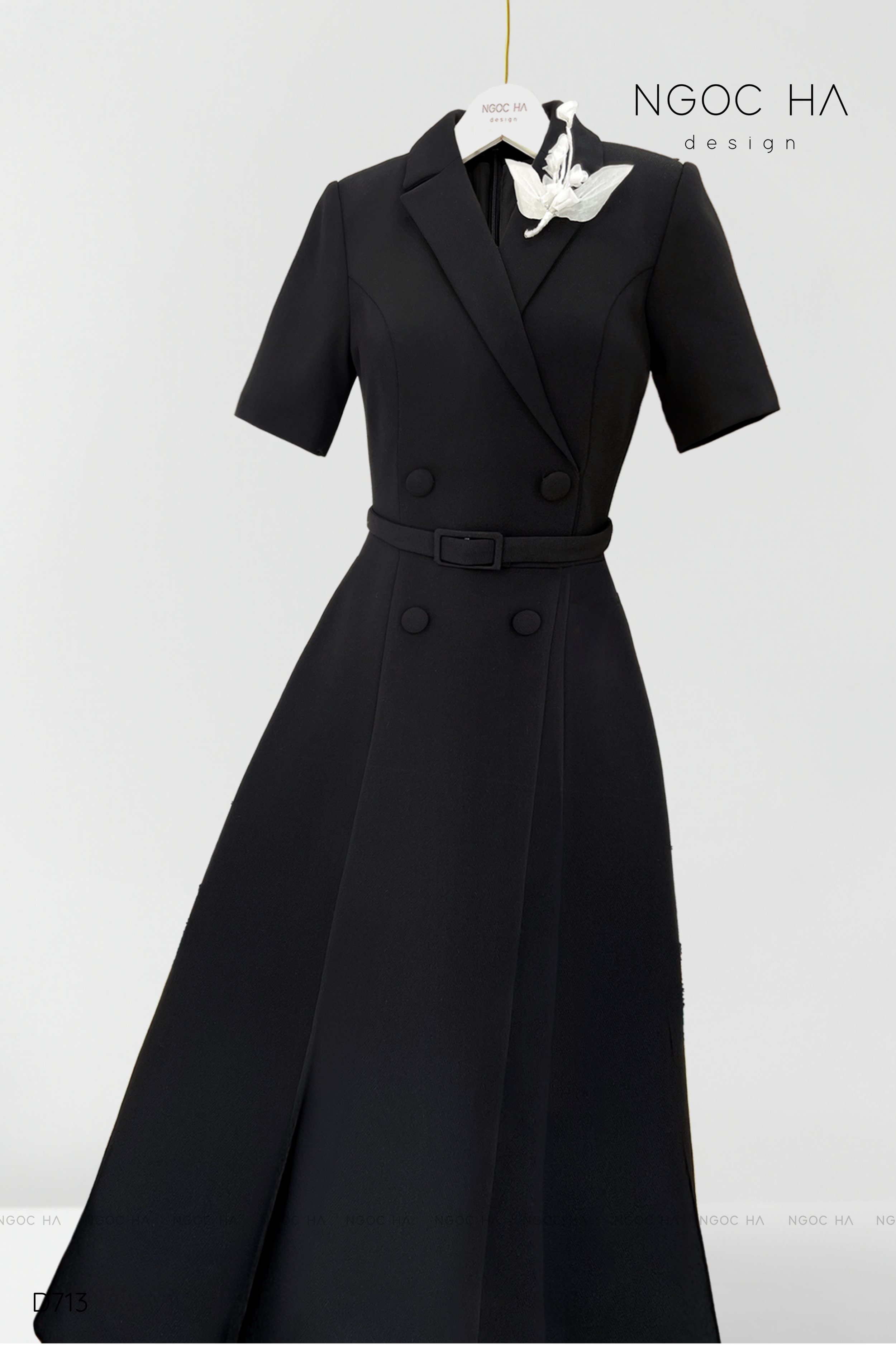 Irene Dress - Đầm Vest Dáng Xòe Kèm Đai D713_thumbnail_14