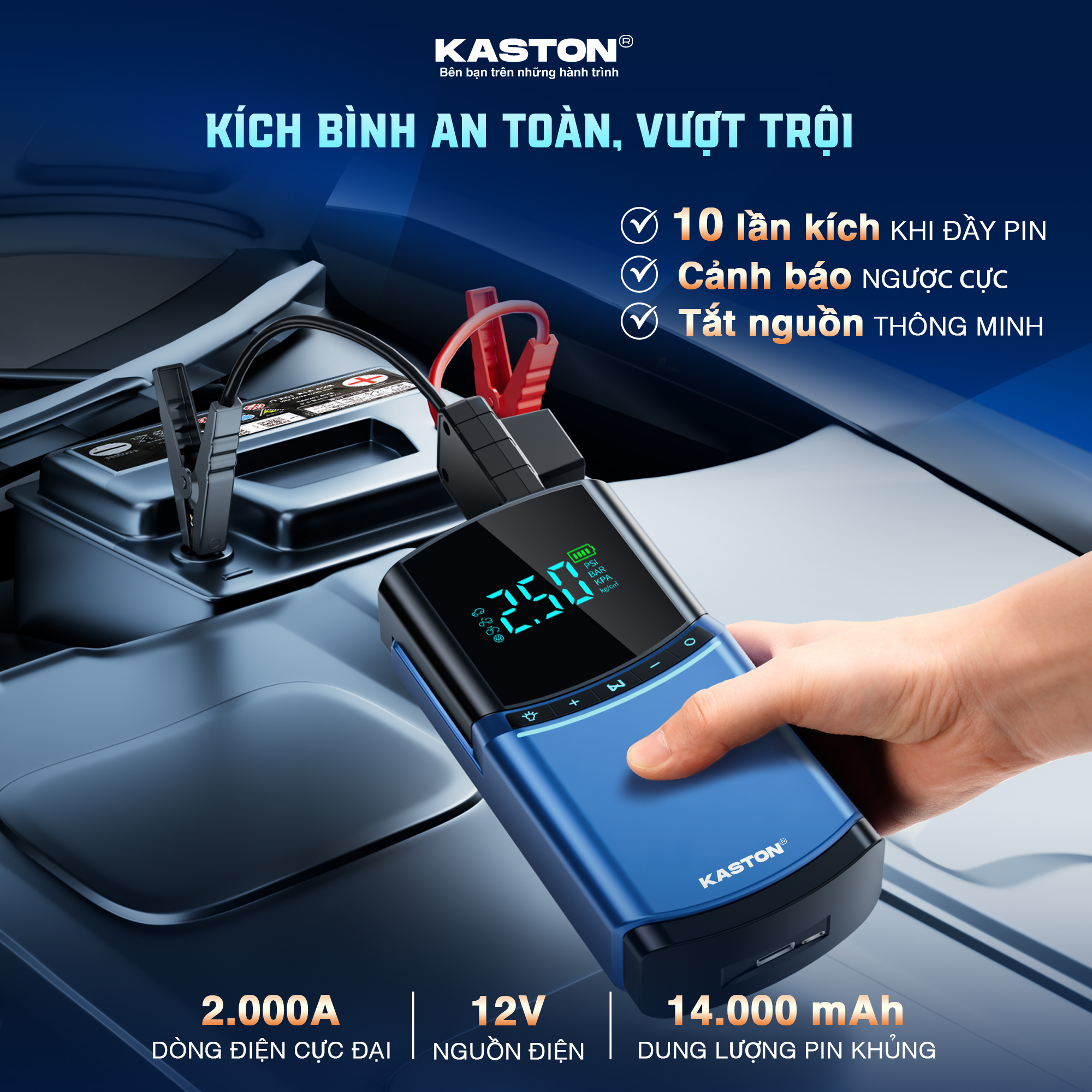 MÁY BƠM LỐP KÍCH BÌNH 4IN1 KASTON 14.000 MAH_thumbnail_3