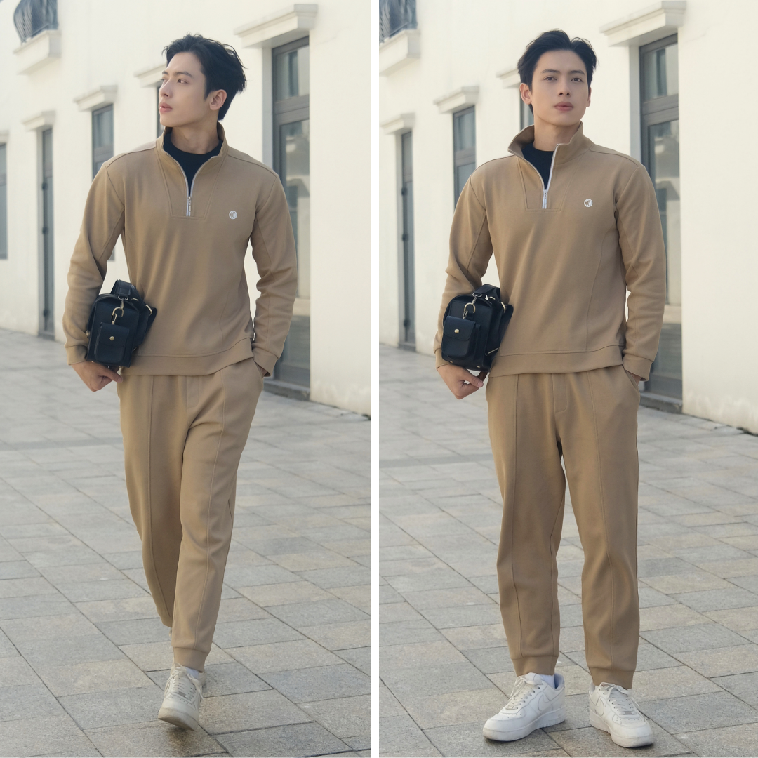 Bộ Nỉ Nam Khóa Lửng 8081-02