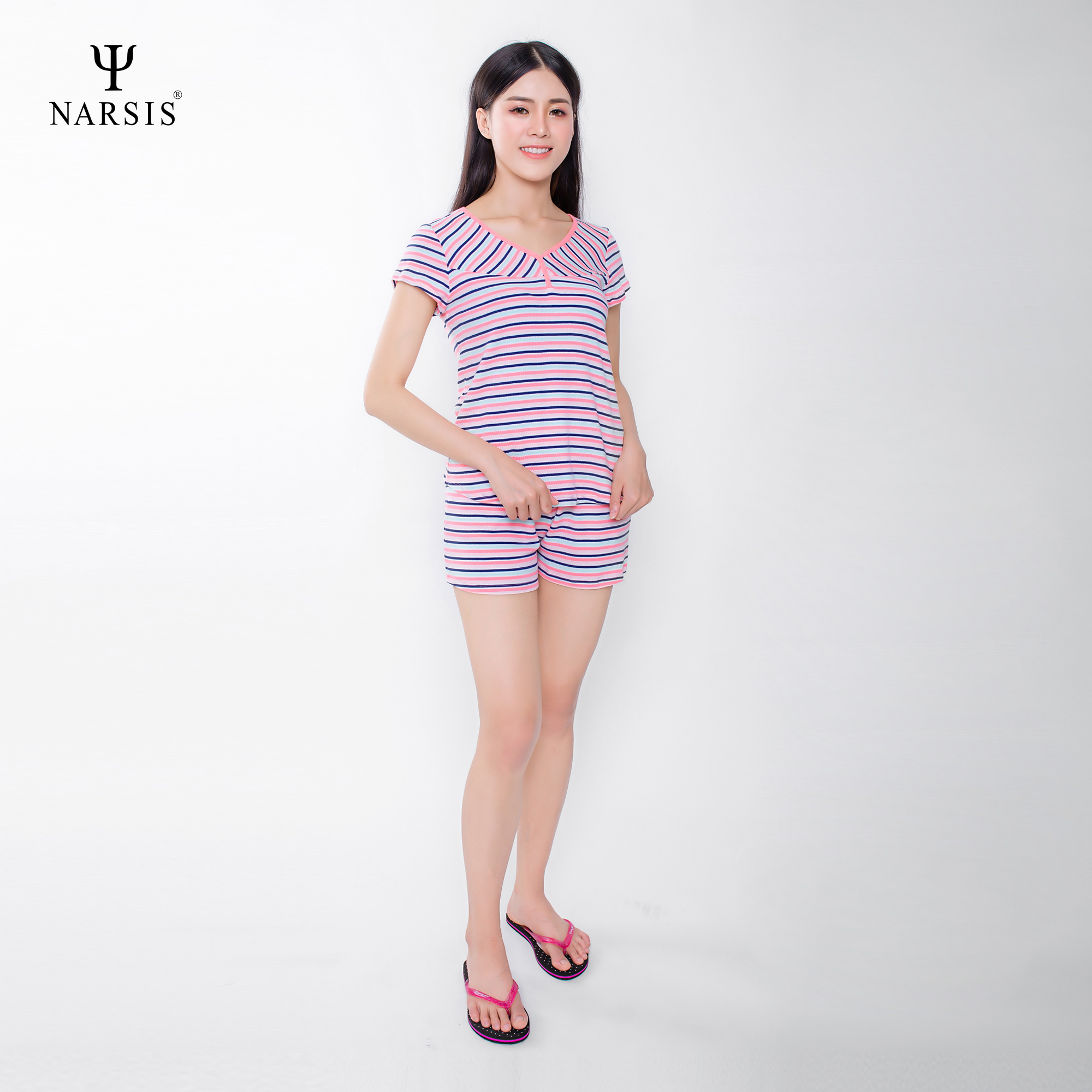 BỘ HÈ NỮ M9001 NARSIS CHẤT LIỆU THOÁNG MÁT, DỄ CHỊU, THOẢI MÁI CẢ NGÀY, DỄ VẬN ĐỘNG_thumbnail_3