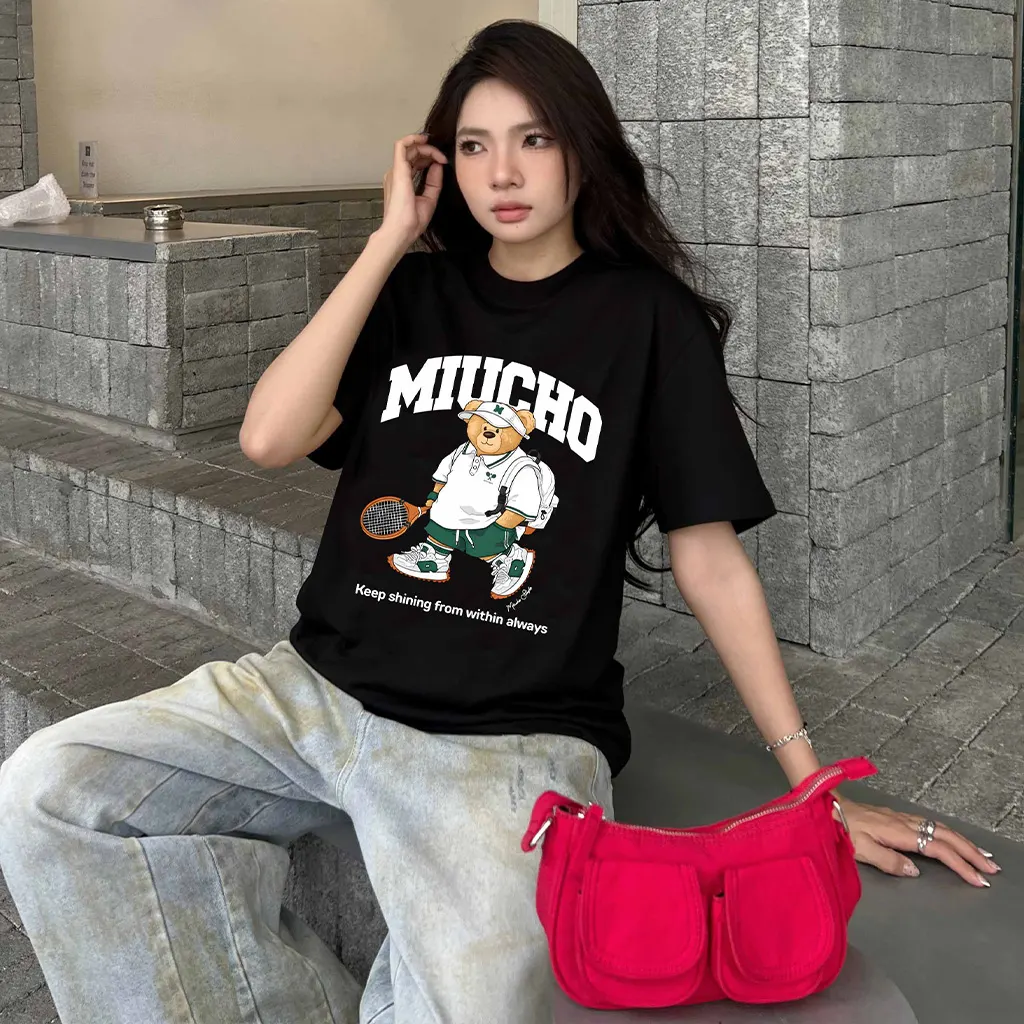Áo thun form rộng Miucho Gấu Teddy 3111_thumbnail_3