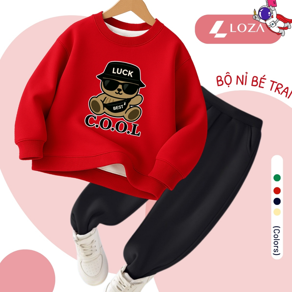 Set bộ nỉ bé trai in hình 'Progress R' - Loza Kids G0427_thumbnail_5