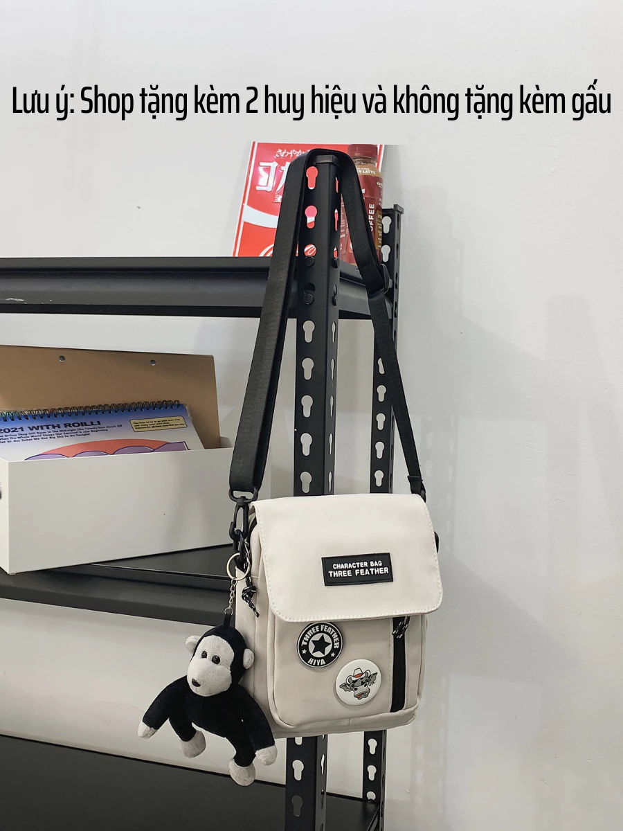Túi đeo chéo nam nữ mini nhỏ gọn vải canvas thời trang Hàn Quốc_thumbnail_2