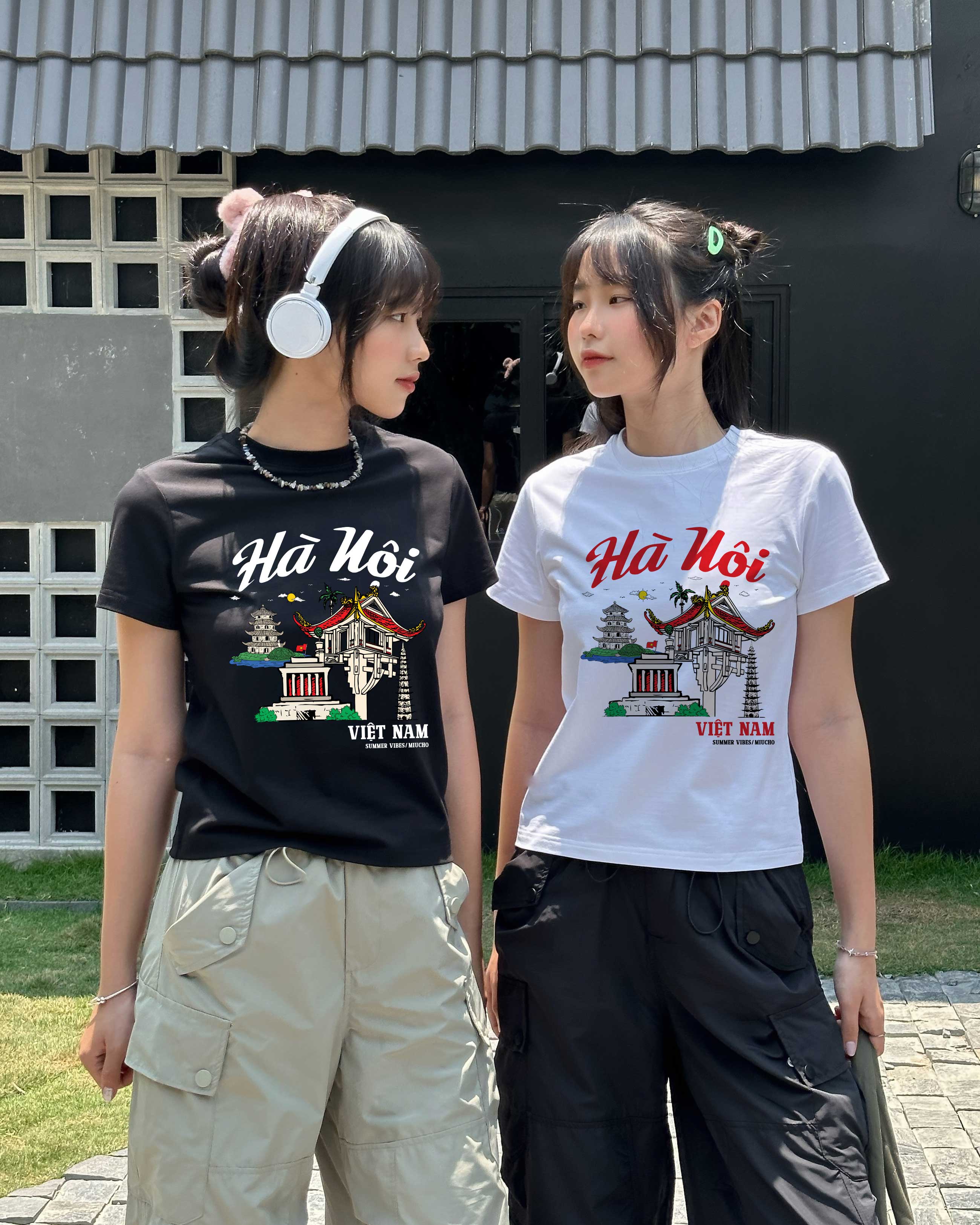 Áo thun baby tee form ôm xinh xắn ABD1277 Miucho tay ngắn cổ tròn in hình Hà Nội_thumbnail_2