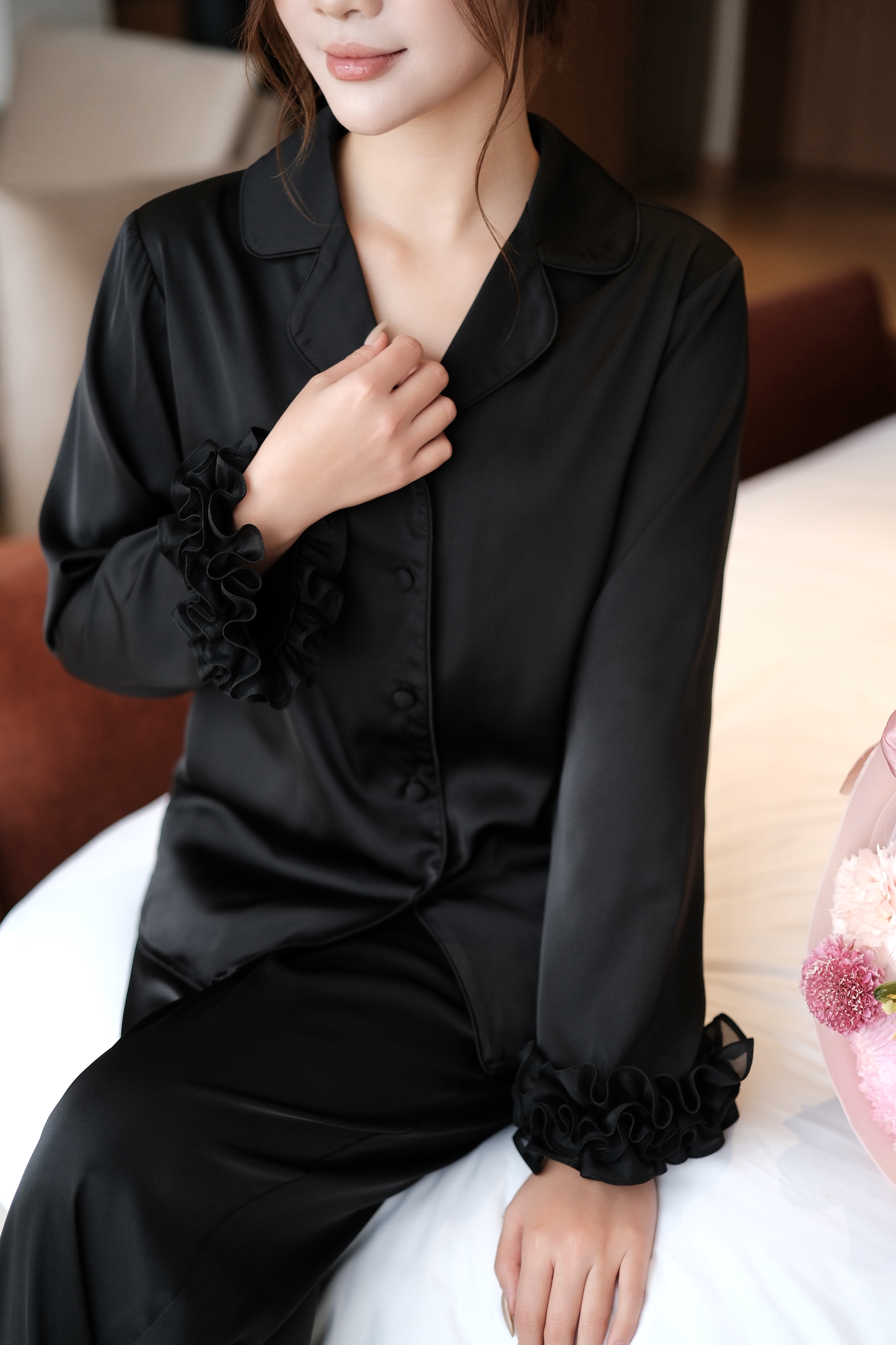 Bộ Lụa Áo Dài Tay, Quần Dài BN639_thumbnail_15