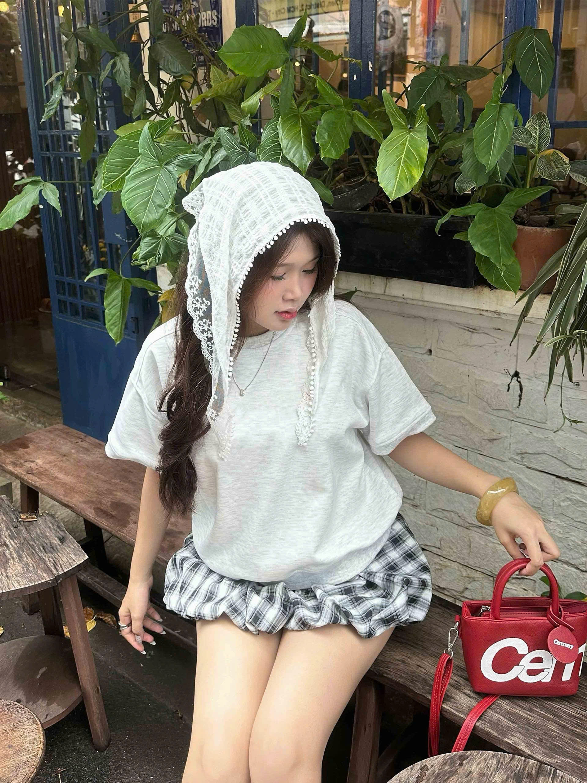 Áo sweater trơn tay ngắn form boxy ST00051 Miucho cổ tròn vải nỉ 2 da_thumbnail_8