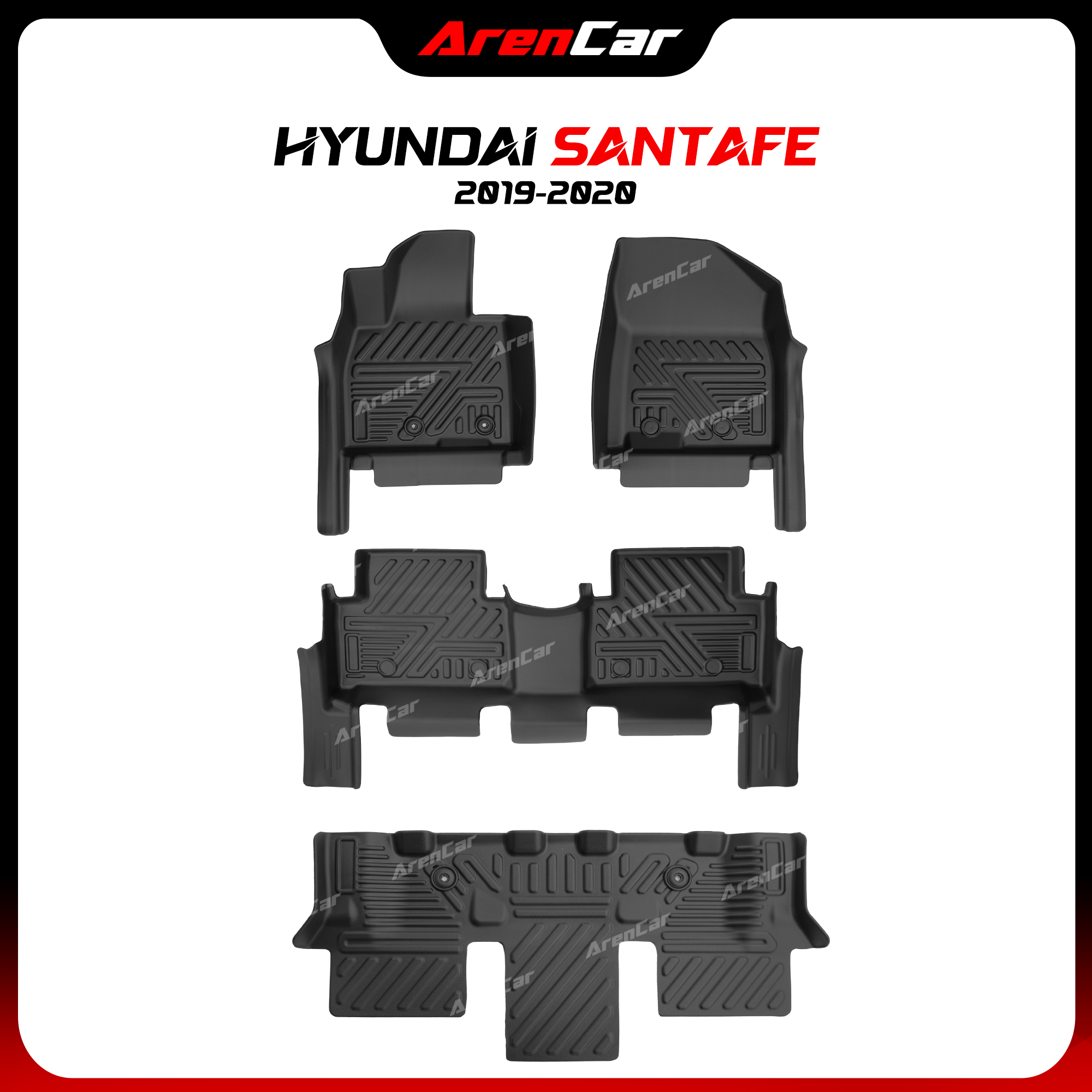 [Aren Car] Thảm Lót Sàn Ô Tô TPE Nhựa Đúc Hyundai Santafe_thumbnail_8