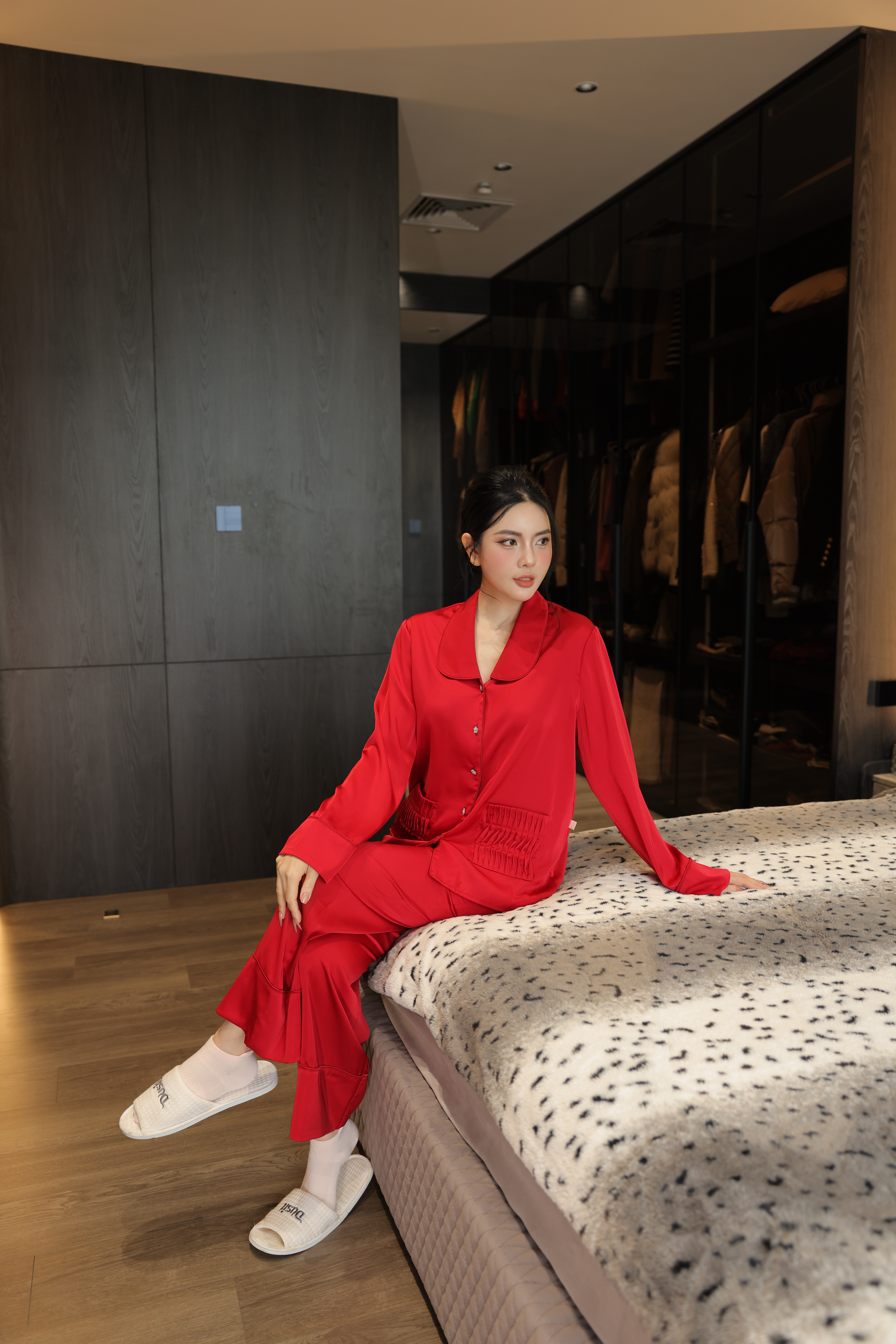 Bộ Lụa Áo Dài Tay, Quần Dài BN672_thumbnail_11