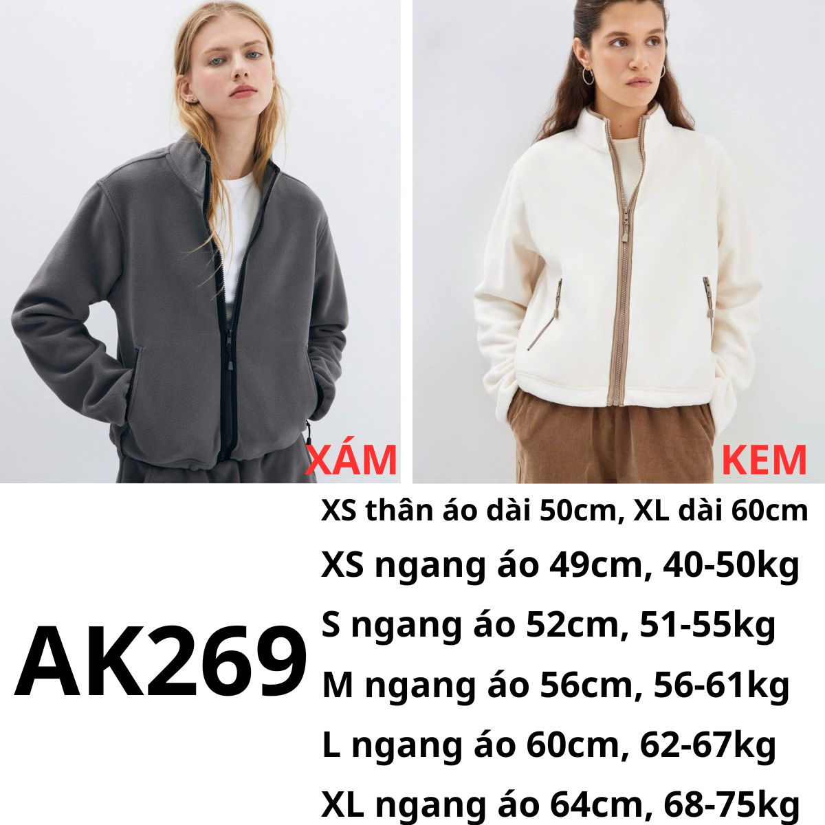 AK269- Áo khoác nỉ GJ