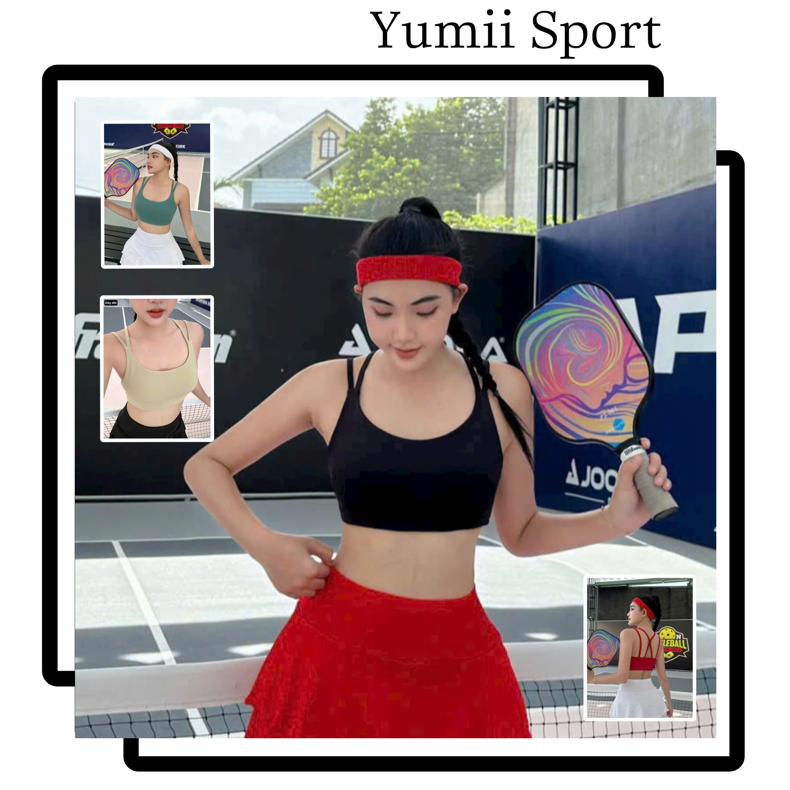 Áo Lót Thể Thao Tập Gym Yoga Nữ Yumiisport Áo Bra Hai Dây Lưng Chữ Y Nâng Ngực Không Gọng Vải Co Giãn Thoáng Mát Sẵn Mút