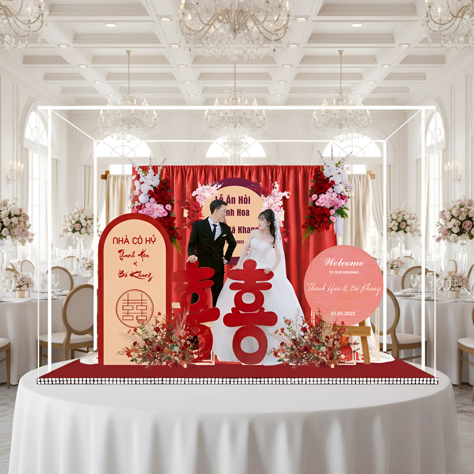 Standee Đám Cưới – Mô Hình Mica 3D Trang Trí, In Ảnh Theo Yêu Cầu, Quà Cưới Decor (Tặng Hộp+ Túi) - Size tính theo chiều ngang_thumbnail_36