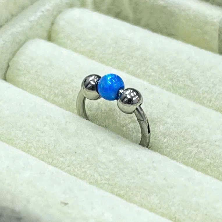 bật khớp hai bi opal xanh biển 8mm đeo daith cánh mũi septum_thumbnail_2