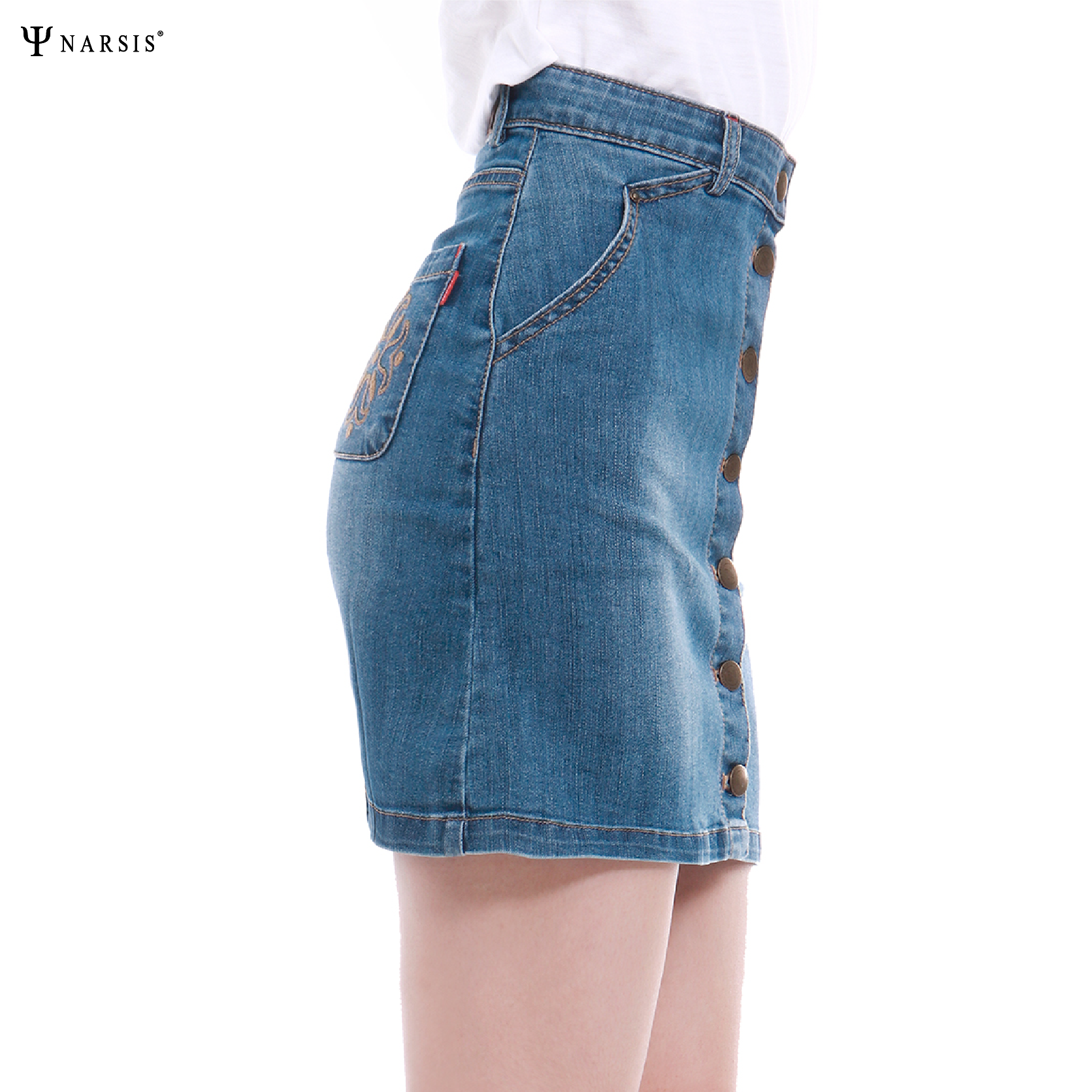 CHÂN VÁY JEAN B7012 NARSIS CHẤT LIỆU JEAN BỀN BỈ, CÁ TÍNH, TRẺ TRUNG, THỜI TRANG