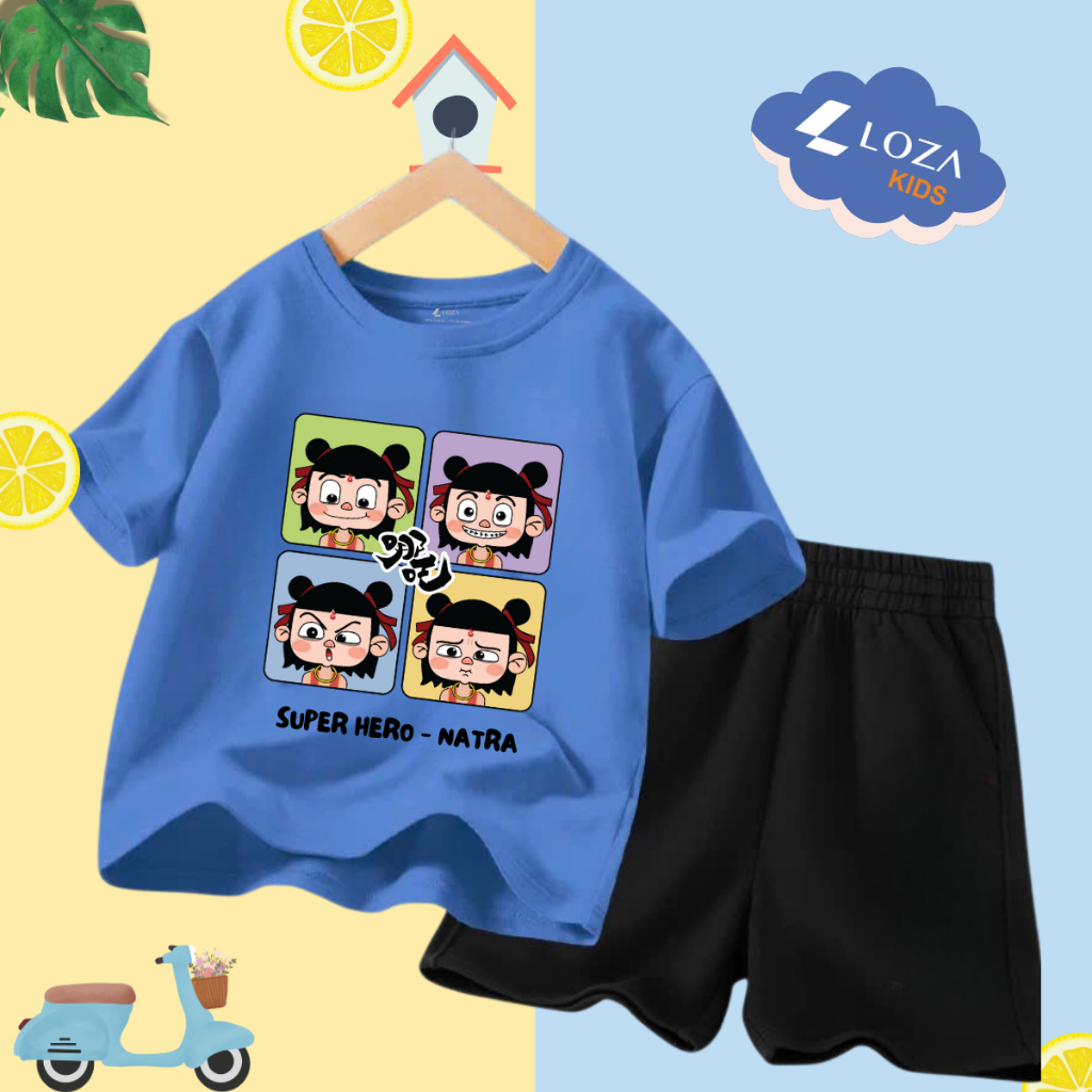 Bộ đồ bé trai in hình 'Super hero Natra' -  Loza Kids SB242_thumbnail_1