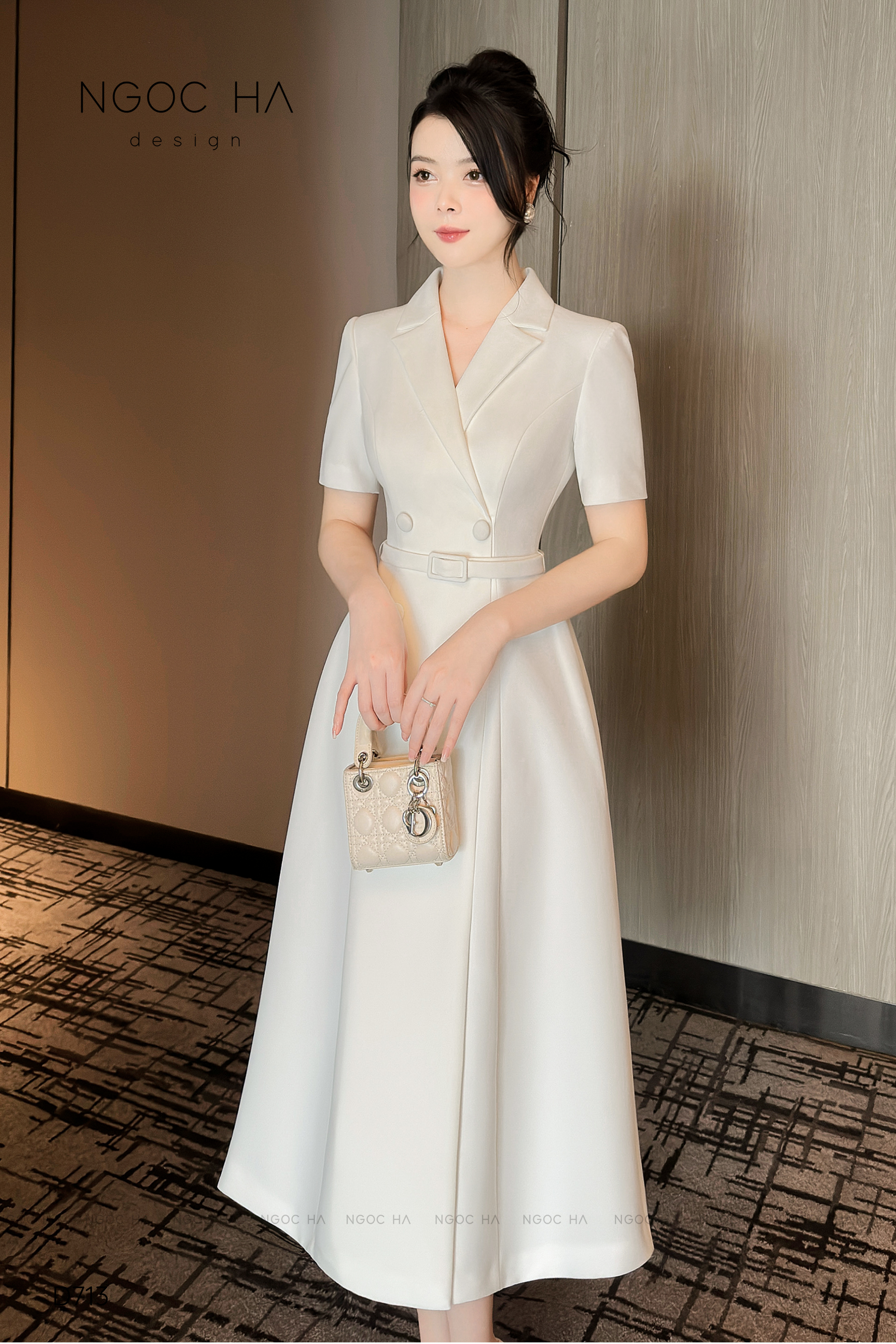 Irene Dress - Đầm Vest Dáng Xòe Kèm Đai D713_thumbnail_9