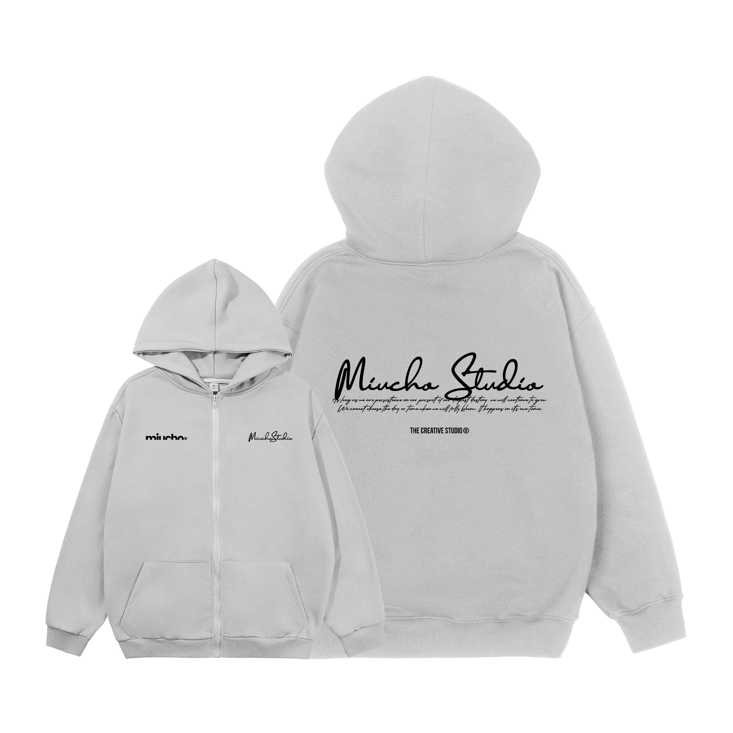 Áo hoodie zip nam local brand form rộng HZD1581 Miucho Club vải nỉ chân cua dày dặn mũ rộng in basic_thumbnail_12