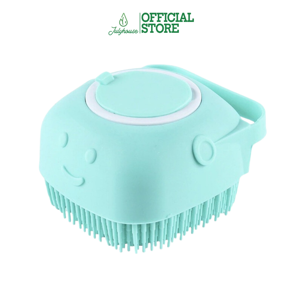 Bàn chải tắm cho chó mèo Julyhouse tạo bọt massage và có chỗ đựng sữa tắm (màu ngẫu nhiên)_thumbnail_2