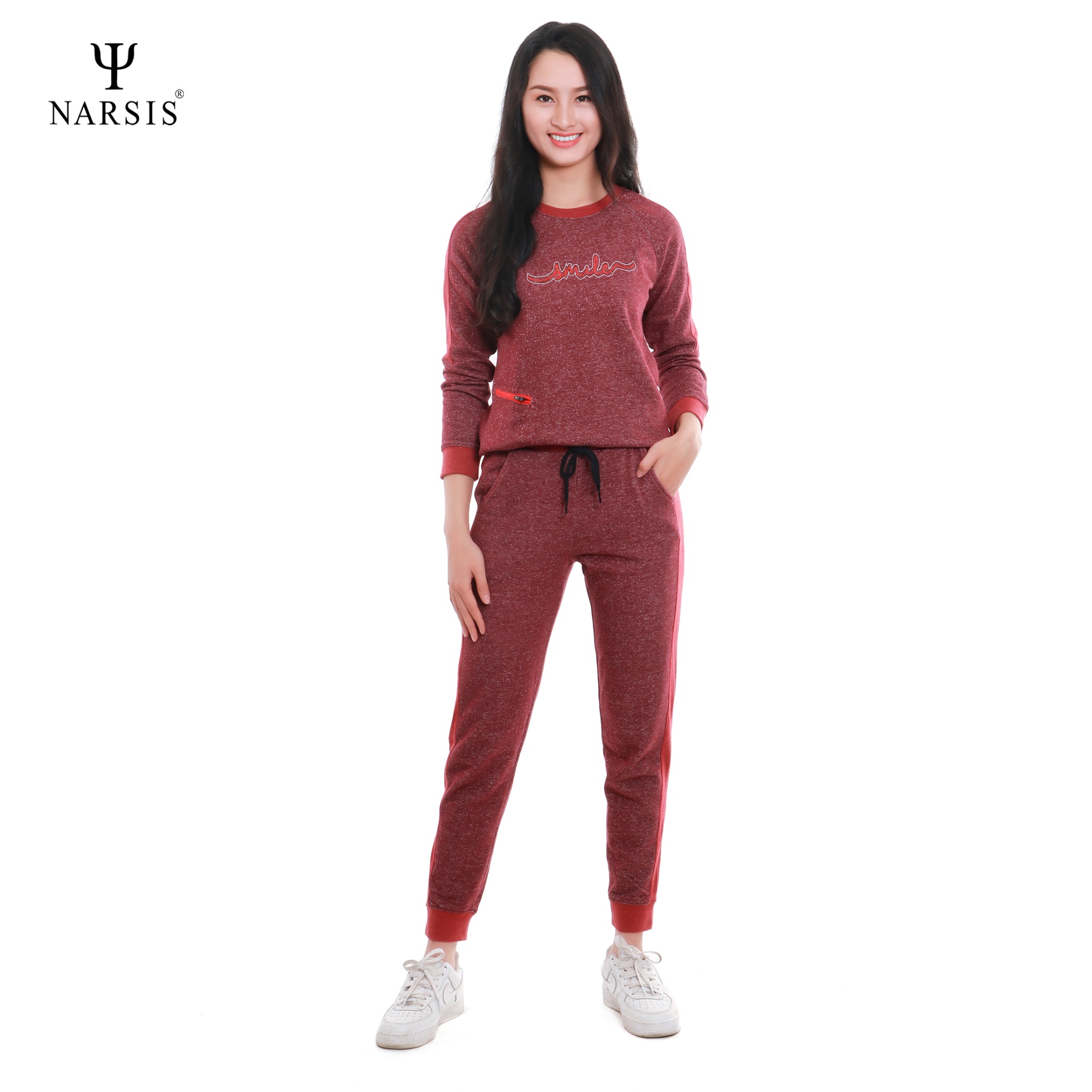 BỘ THU ĐÔNG NỮ M8052 NARSIS VẢI NỈ ẤM ÁP, MỀM MẠI, THÍCH HỢP MÙA ĐÔNG, GIỮ NHIỆT TỐT_thumbnail_2