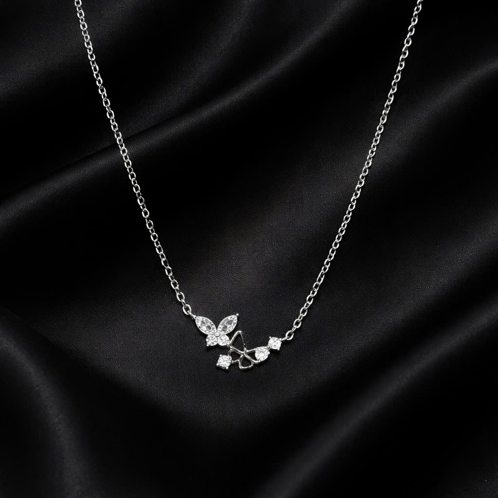Vòng cổ bạc xi kim bướm trắng_thumbnail_1