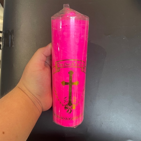 Nến thánh giá hồng 20cm x 6.5cm