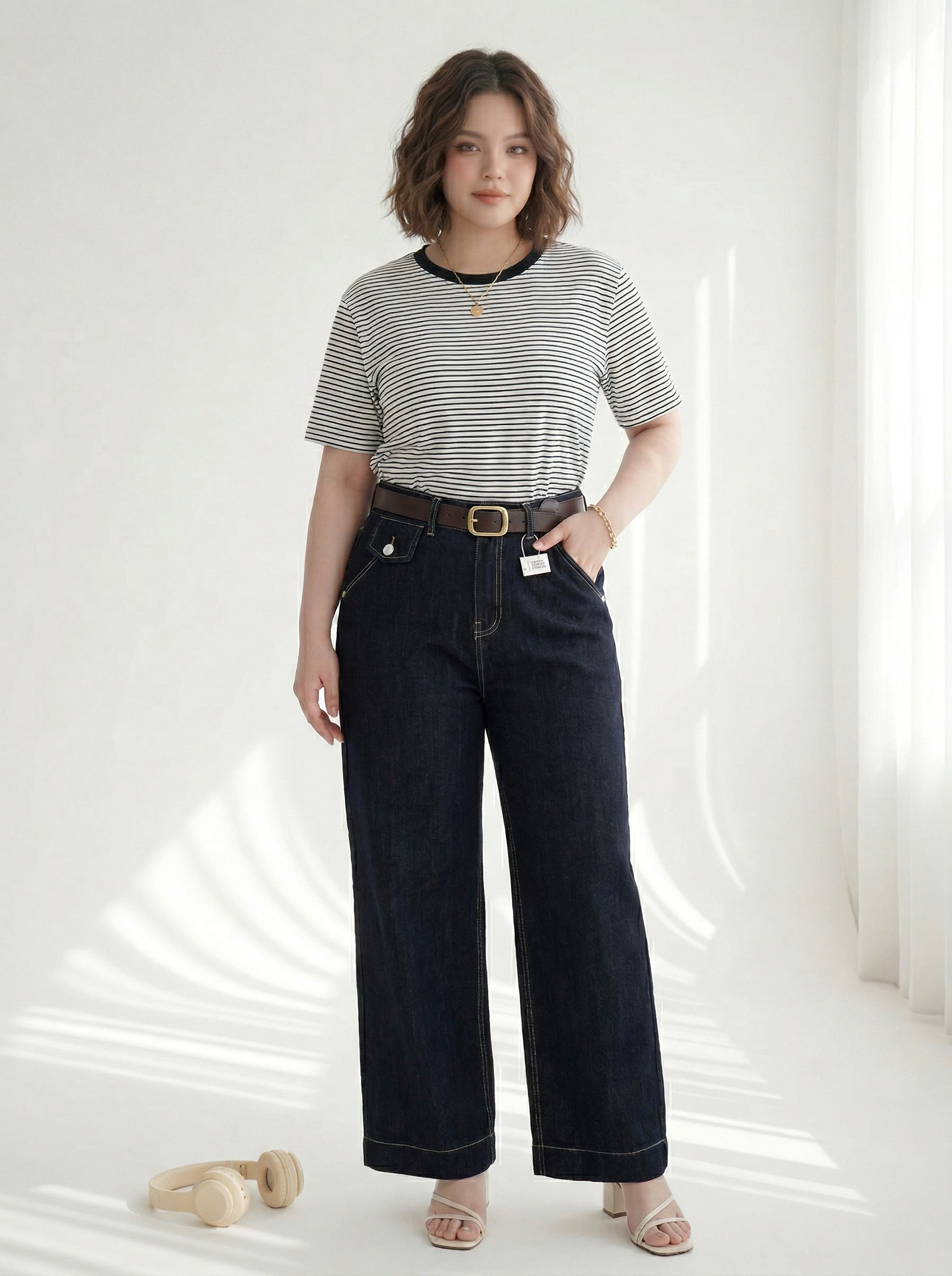 Quần suông túi kiểu bigsize QJ377 dành cho nàng mũm mĩm từ 55-90kg