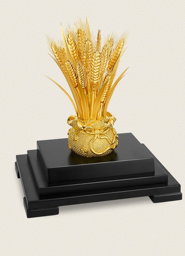 Hũ lúa thần tài mạ vàng 24k ( KT 17X14X22cm ) DxRxC_thumbnail_8