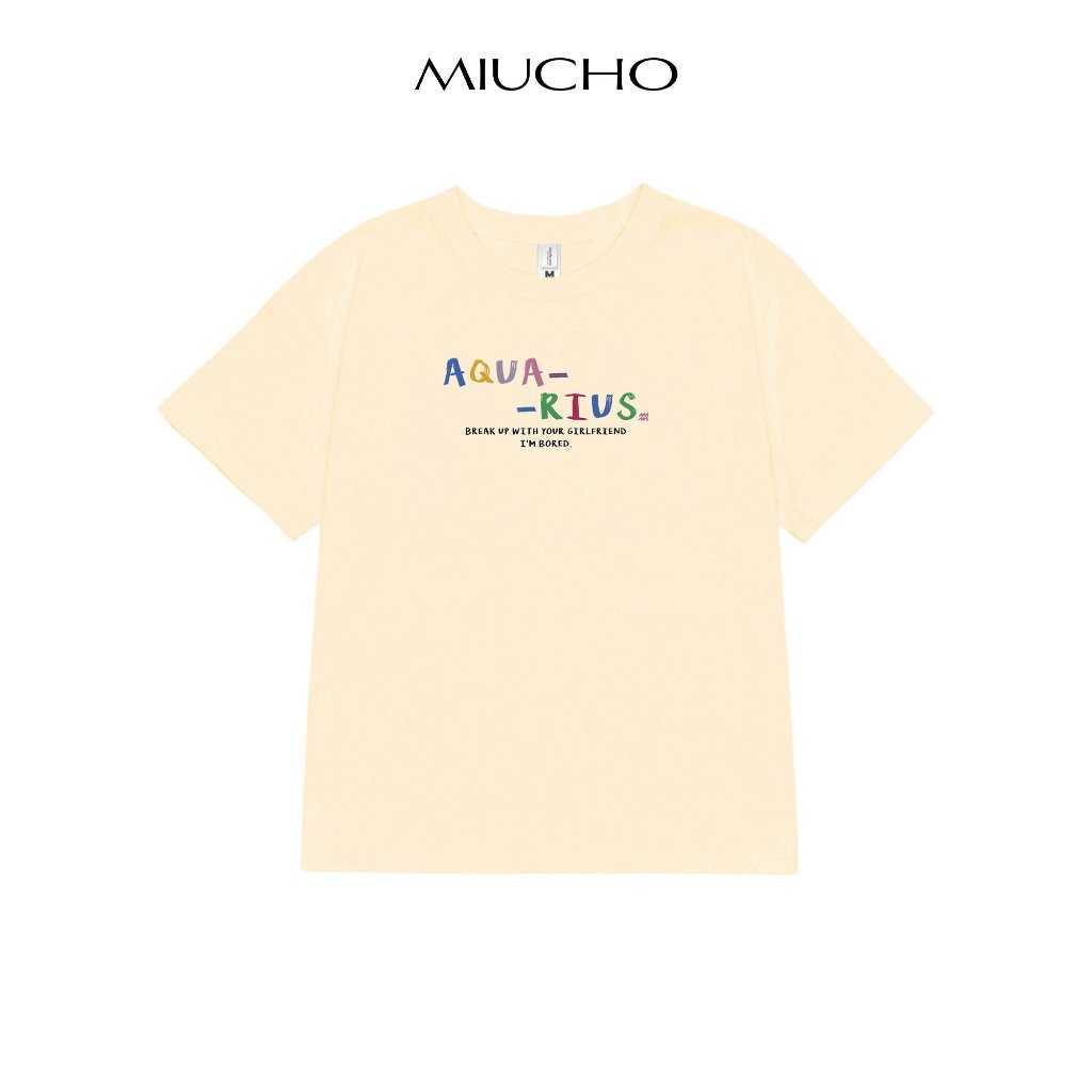 Áo baby tee ABD354 cung hoàng đạo Bảo Bình AQUARIUS Miucho cotton cổ tròn in typography_thumbnail_1