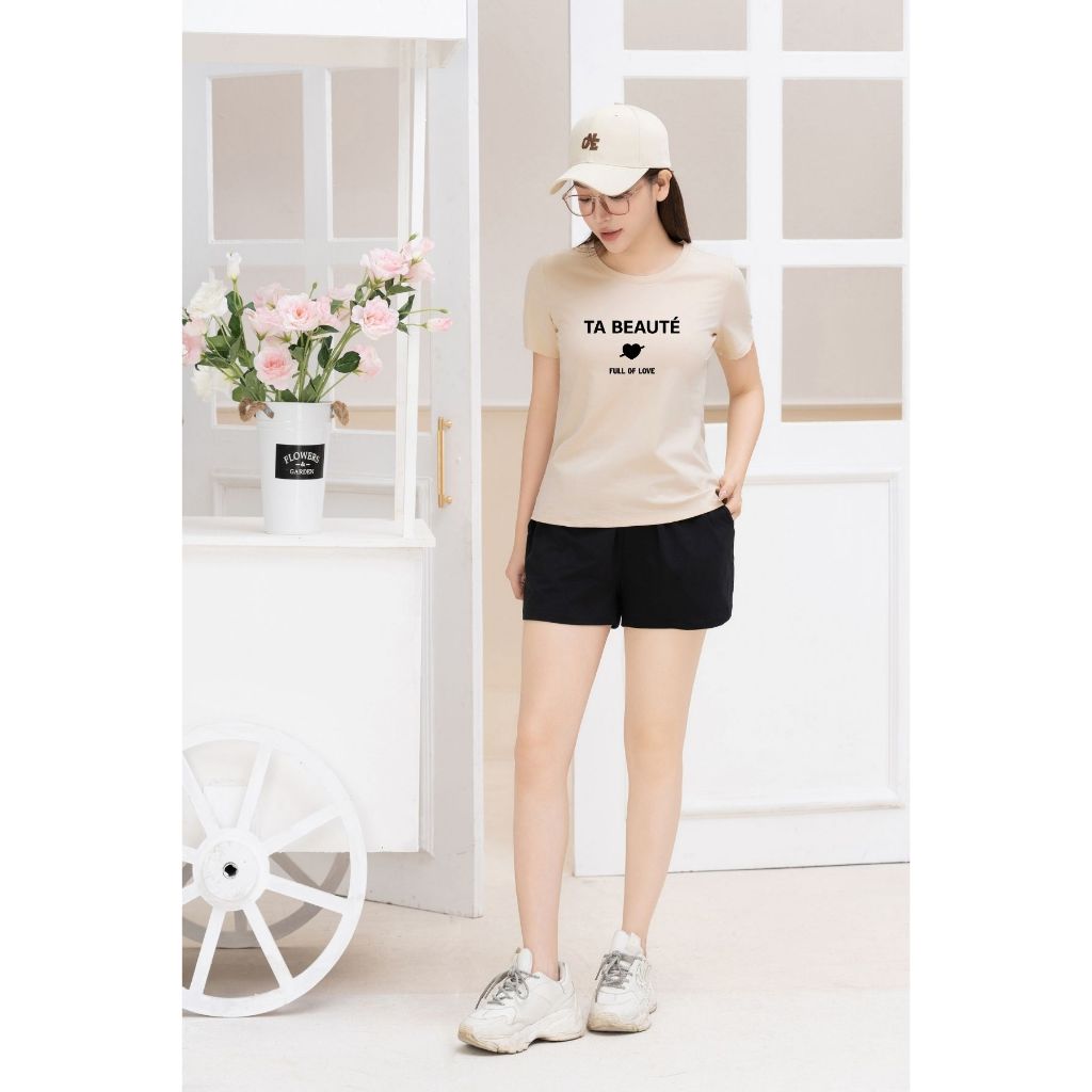 [Form Vừa] Quần áo mùa hè nữ in chữ BEAUTÉ - Đồ bộ thun nữ mặc nhà/đi chơi - LOZA VP39_thumbnail_4