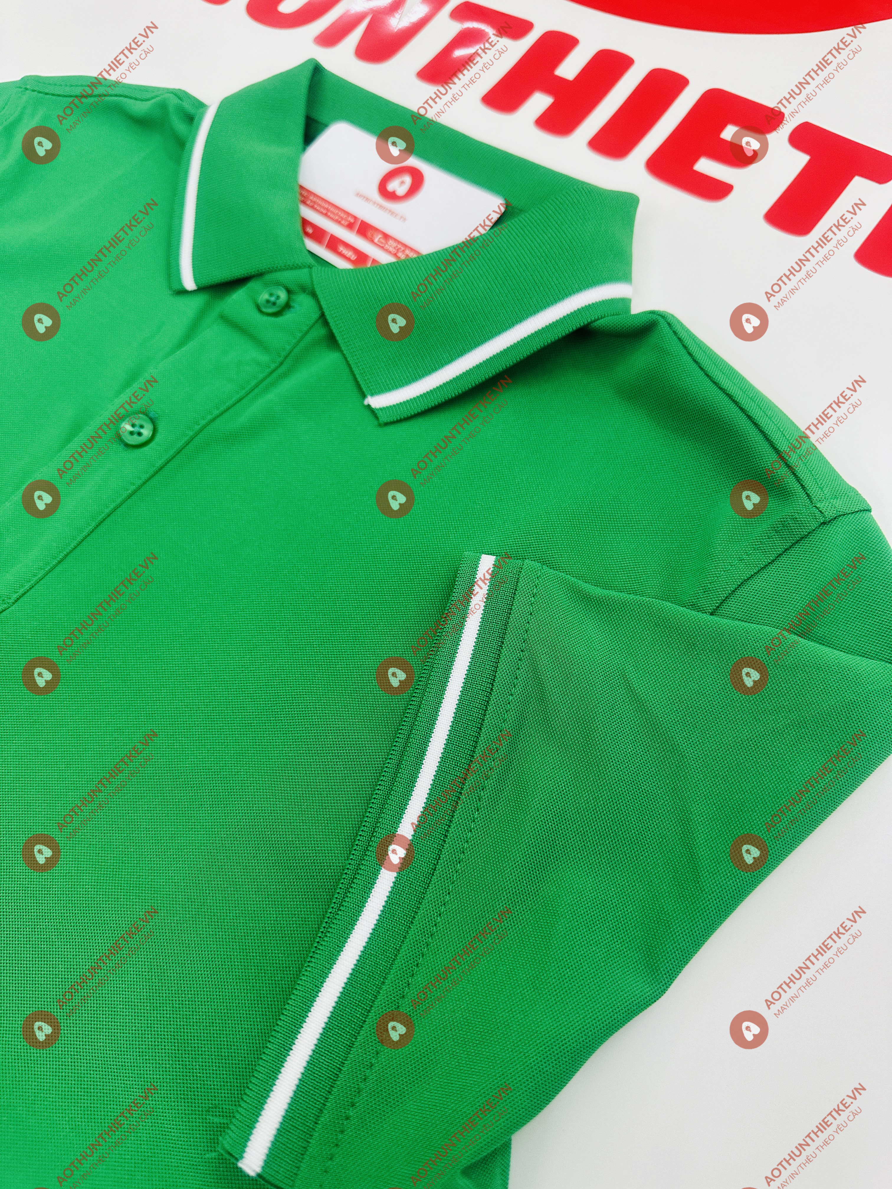 Áo Đồng Phục Polo 1 Sọc Xanh Két_thumbnail_2