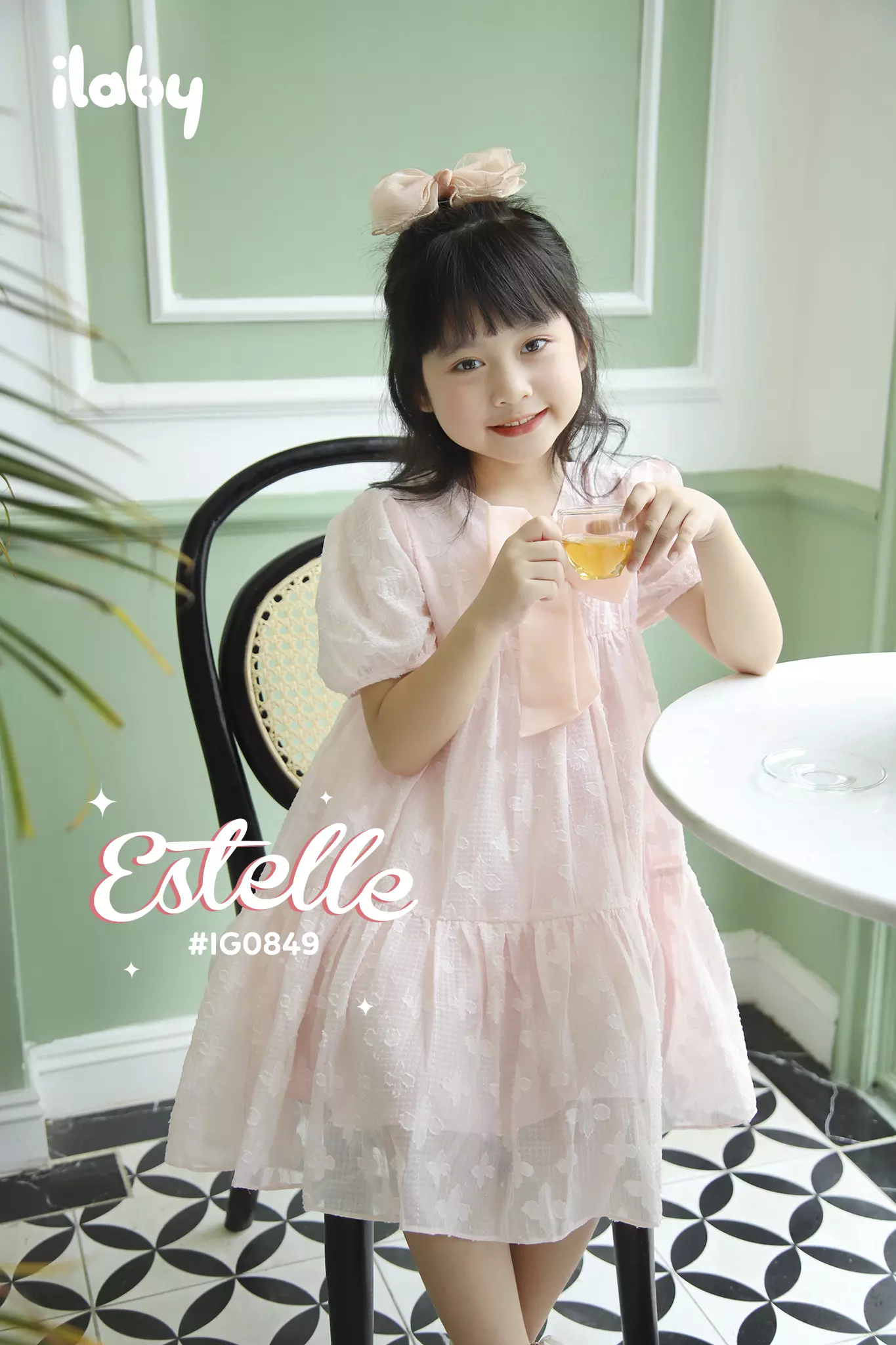 [ Outfit duyên dáng ] Váy tơ voan thêu hoa bé gái_thumbnail_1