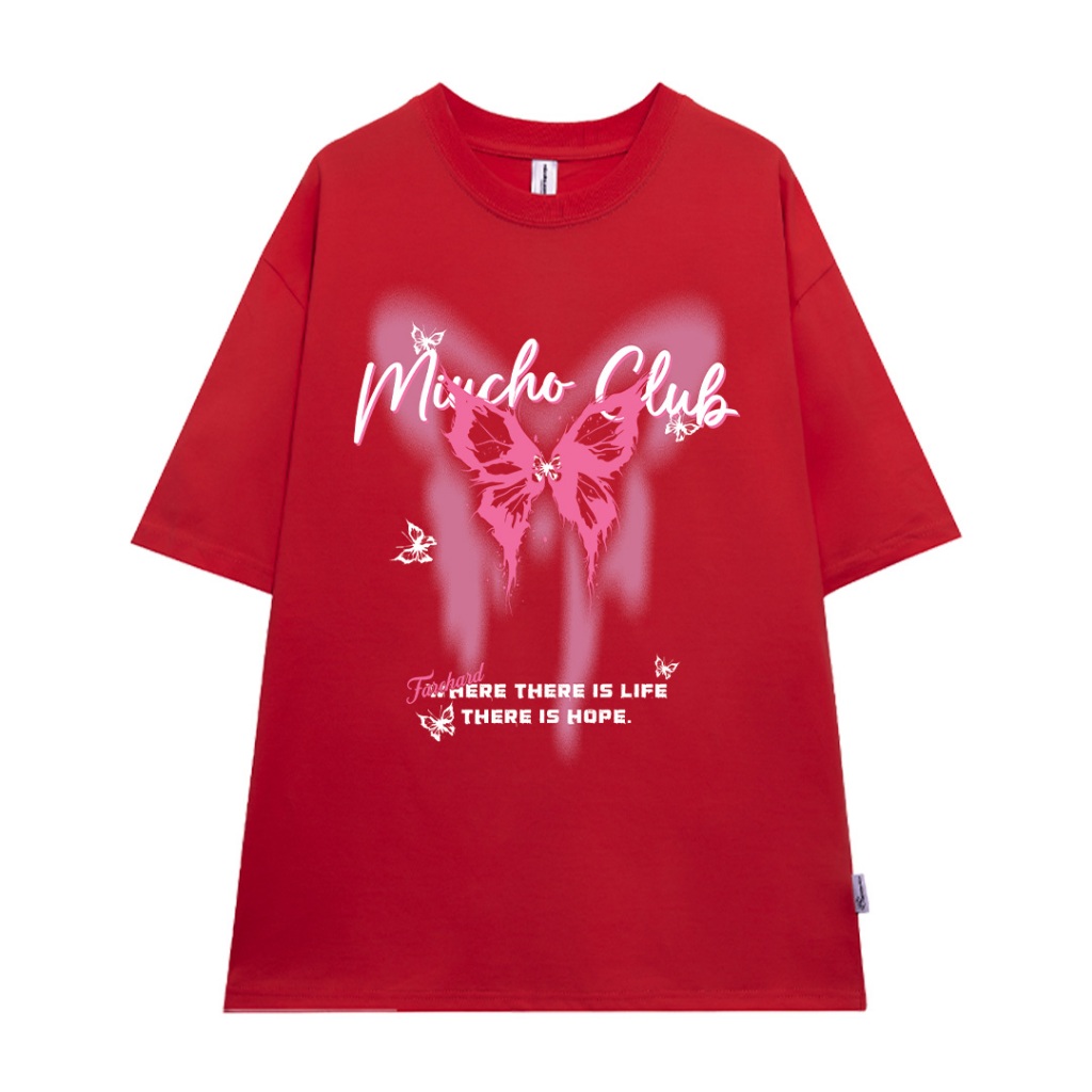 Áo thun unisex form rộng tay lỡ màu xinh ATD806 Miucho vải cotton cổ tròn in mix