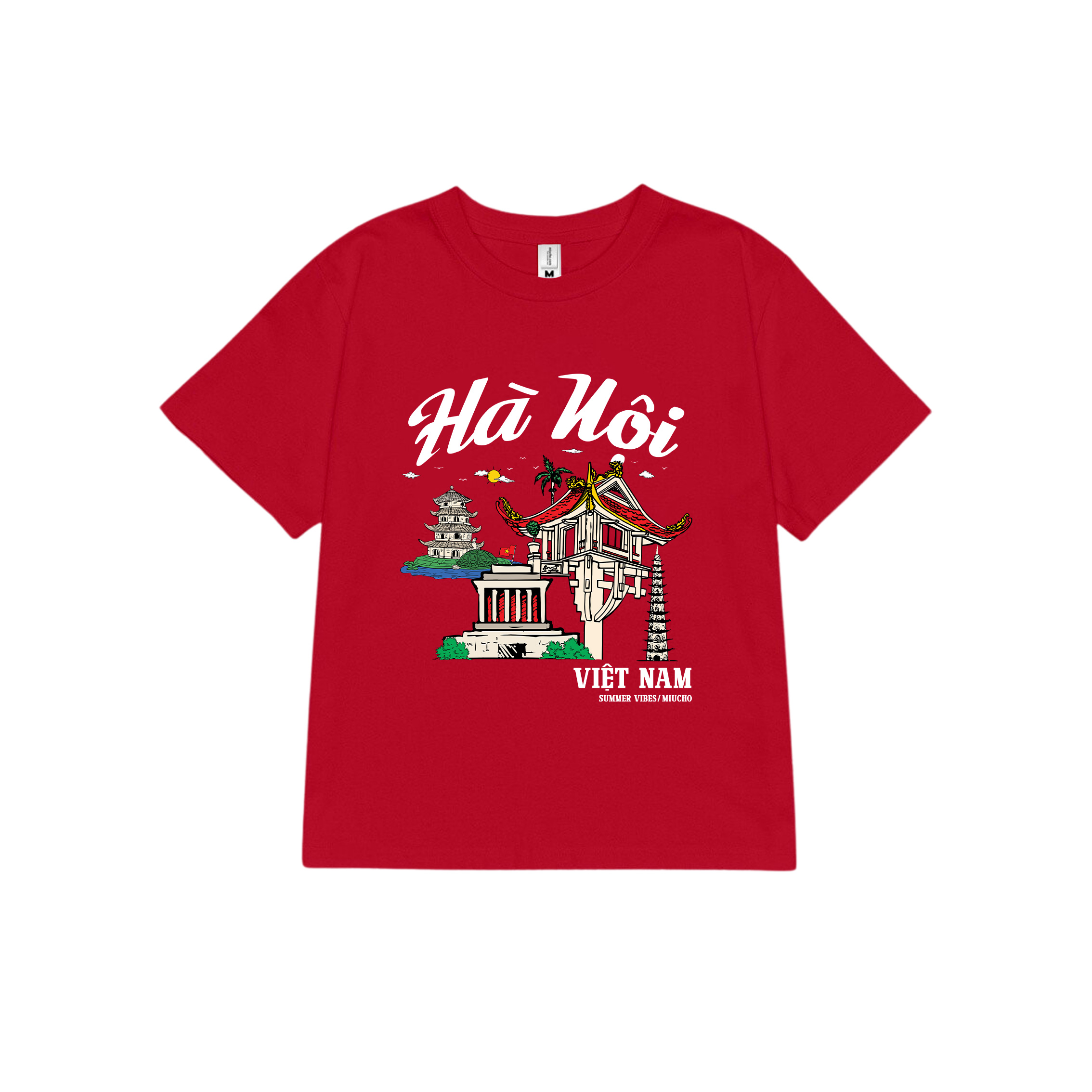 Áo thun baby tee form ôm xinh xắn ABD1277 Miucho tay ngắn cổ tròn in hình Hà Nội_thumbnail_13