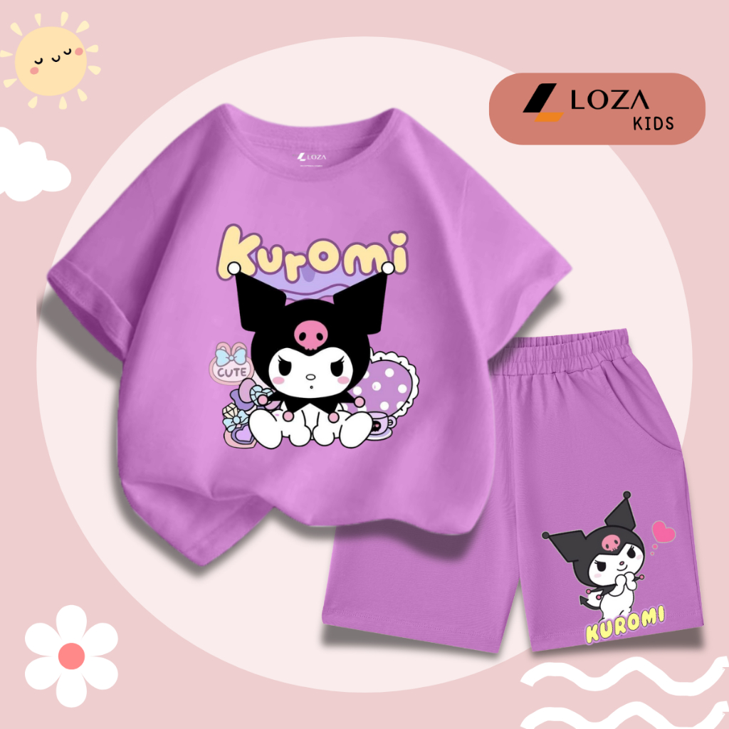 Bộ đồ bé gái in hình Kuromi -  Loza Kids SB308_thumbnail_1