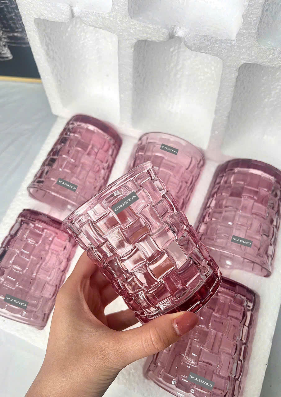 Bộ 6 cốc thủy CRISTA HOME tinh vân caro 280ml_thumbnail_41