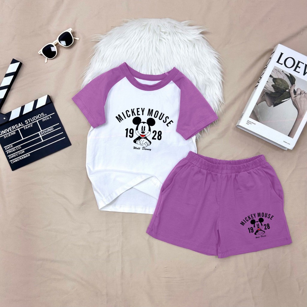 Set bộ bé gái in hình 