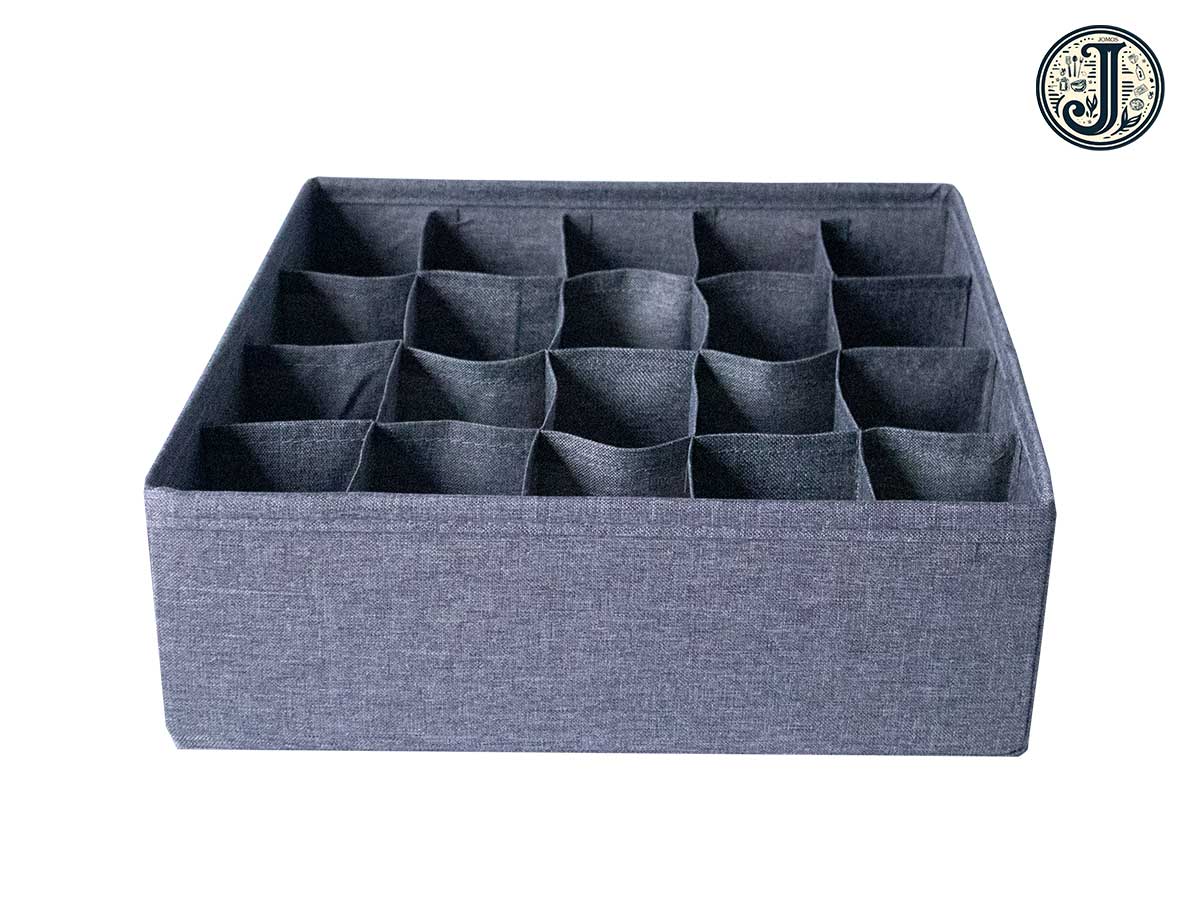 Khay đựng 20 ô xám đồ lót, quần tất chia ngăn gấp gọn J18X_thumbnail_2