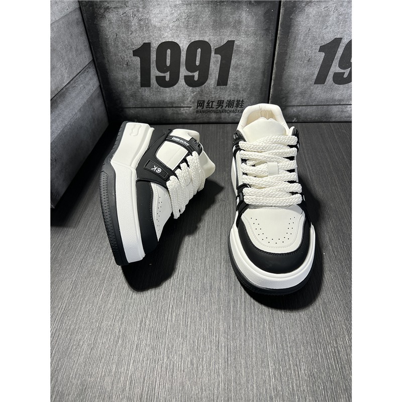 GA324 - Giày sneaker nam trắng đế dày phong cách trẻ trung thời trang xuân 2025