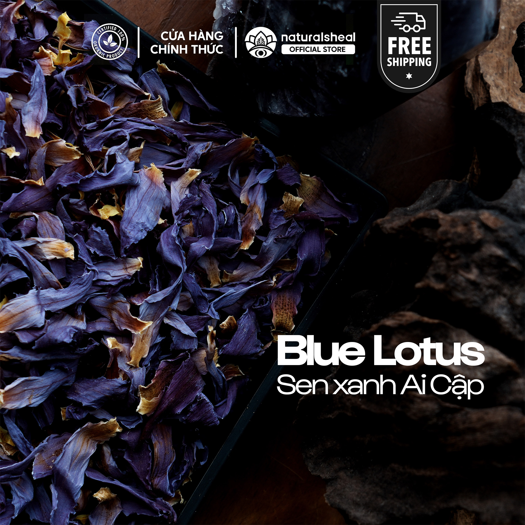 Blue Lotus - Sen Xanh Ai Cập - Cánh hoa lặt thủ công - Nguyên Liệu Thô | Hoa Khô_thumbnail_9