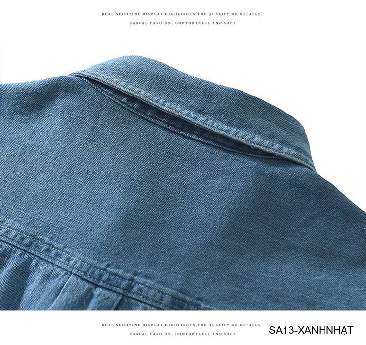 SA13 - Áo sơ mi nam dài tay phong cách Nhật, chất cotton mềm, form rộng thoải mái, 3 màu xanh nhạt/xanh đậm/đen_thumbnail_9