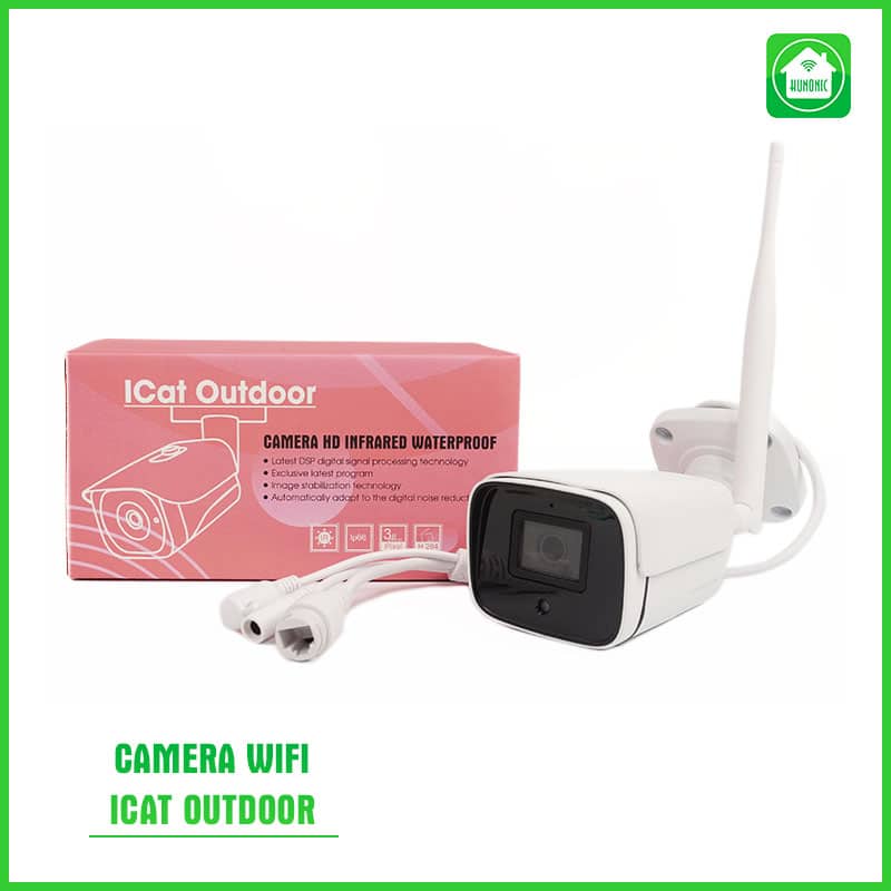 Camera Wifi Hunonic Icat 1080P Xoay 360 Độ, Theo Dõi Chuyển Động, Đàm Thoại 2 Chiều