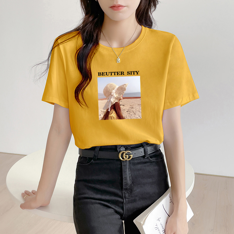 [Form Rộng] Áo phông nữ form rộng in hình cô gái - Áo thun nữ chất thun cotton Loza - CT6249_thumbnail_2
