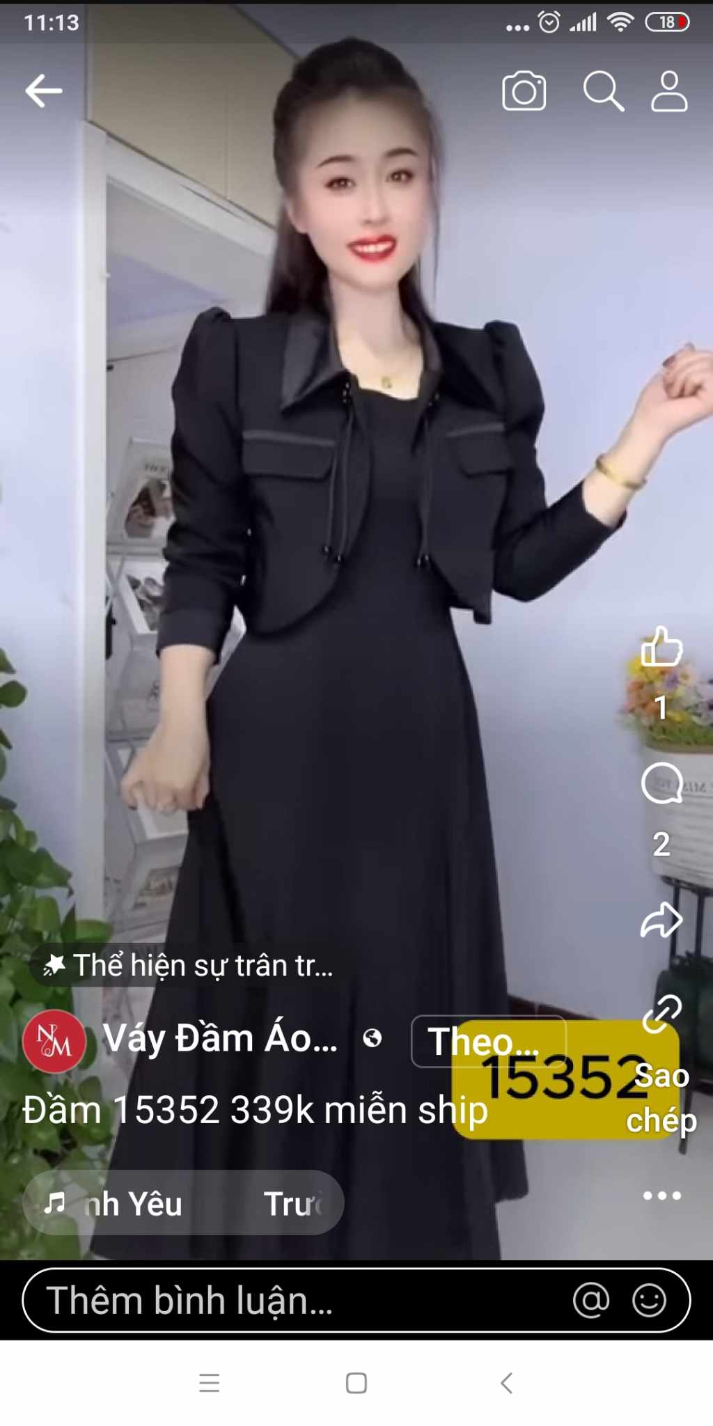 15352-Đầm xoè  xám kèm khoác nhỏ  viền nâu ( thun mịn)_thumbnail_1