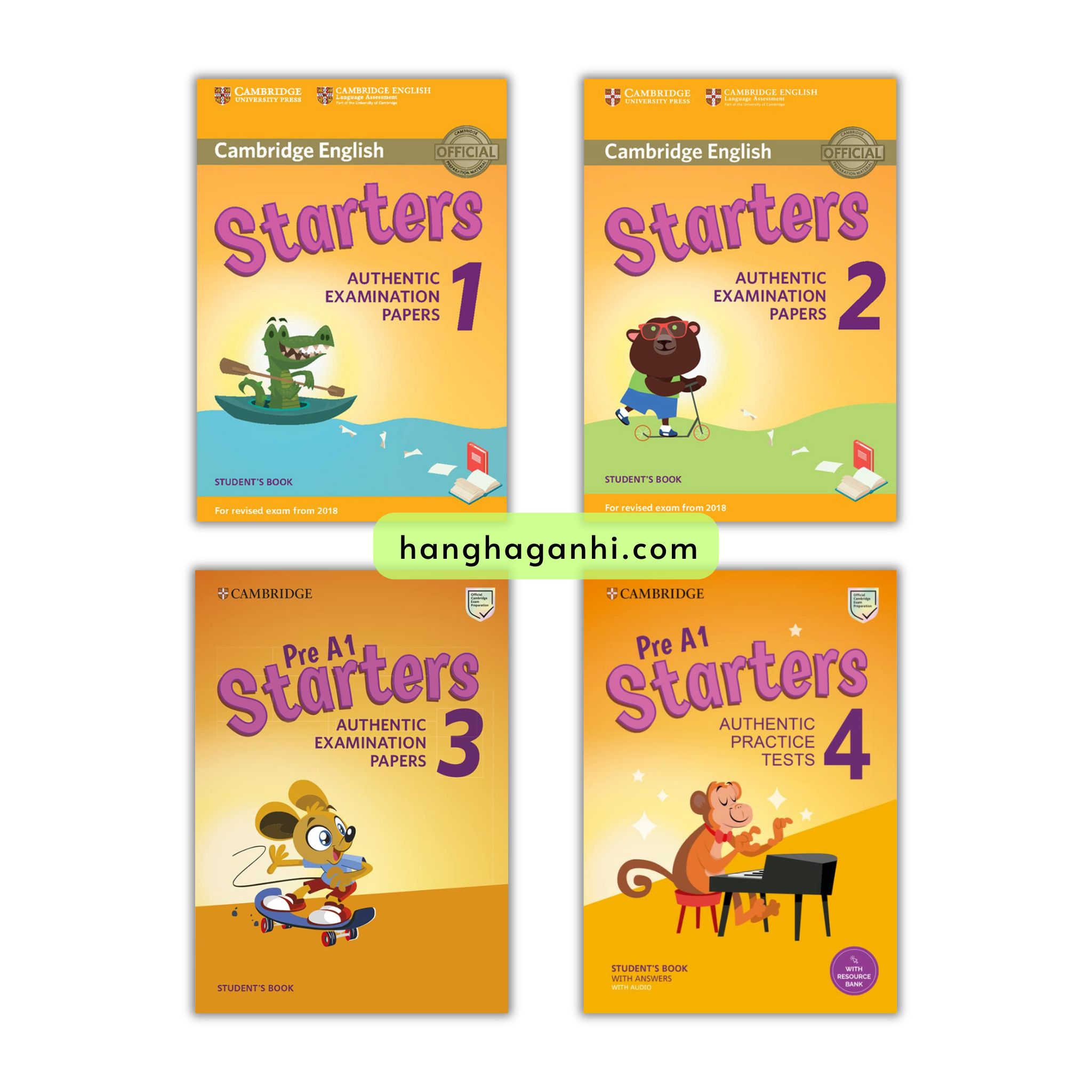 Bộ 4 cuốn Starters bản mới nhất 2018-2020 Kèm file nghe và đáp án, BẢN ĐẸP, Flashcard cắt rời tương tác, kèm hướng dẫn học_thumbnail_0