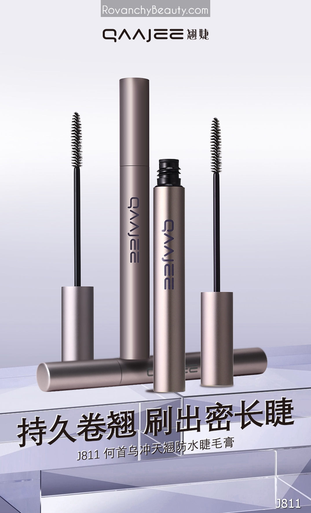 Mascara Chống Thấm Nước J811 QAAJEE S - Làm Dài & Cong Mi, Bền Lâu, Không Lem_thumbnail_4