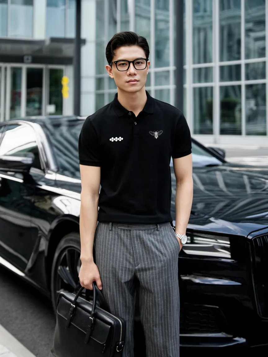 Áo polo cá sấu form vừa in artwork PLCSD2455 Miucho Iconic vải polyester thoáng mát chống nhăn cổ trụ_thumbnail_4