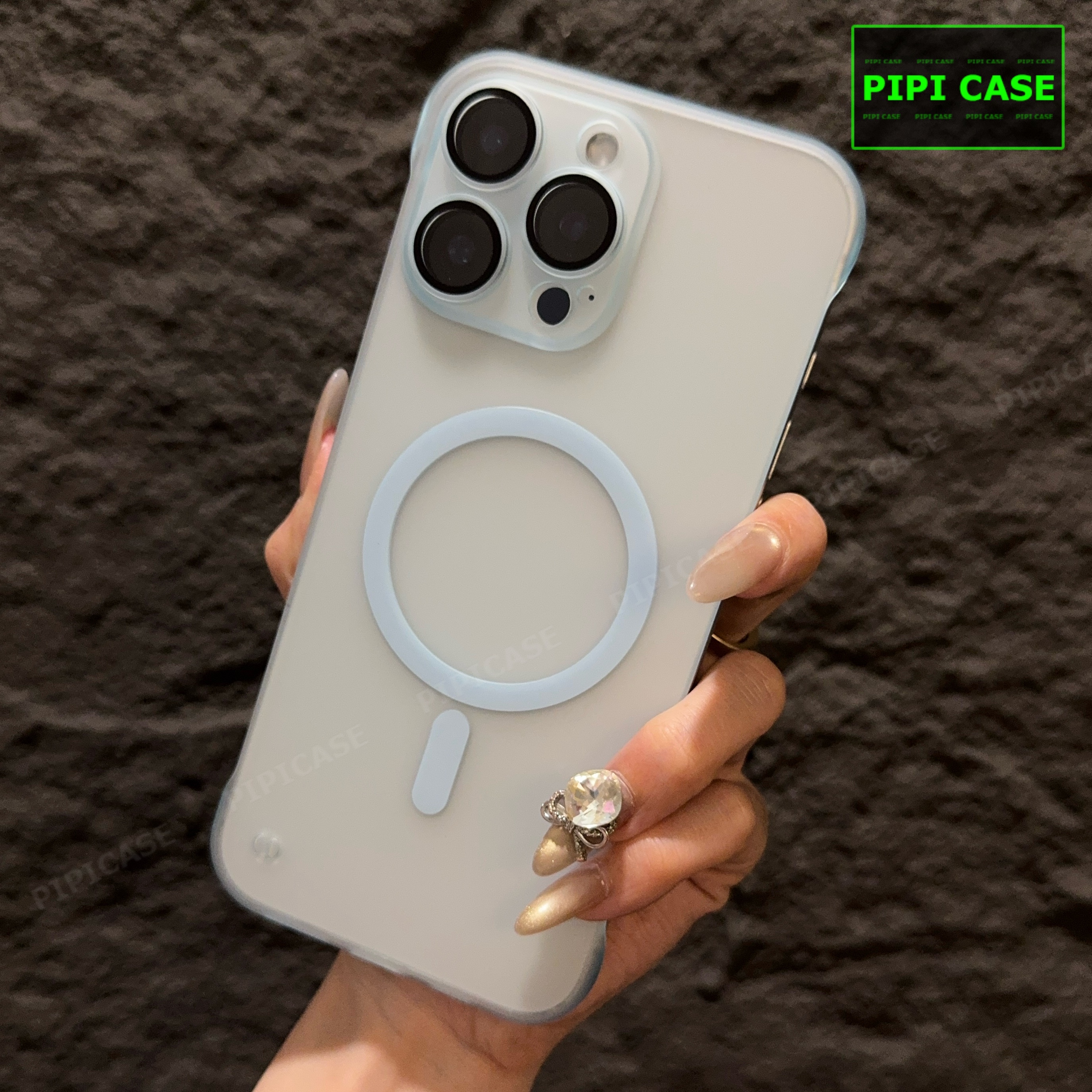 Ốp Lưng iPhone 16 Pro - Chicky - Xanh Nhạt
