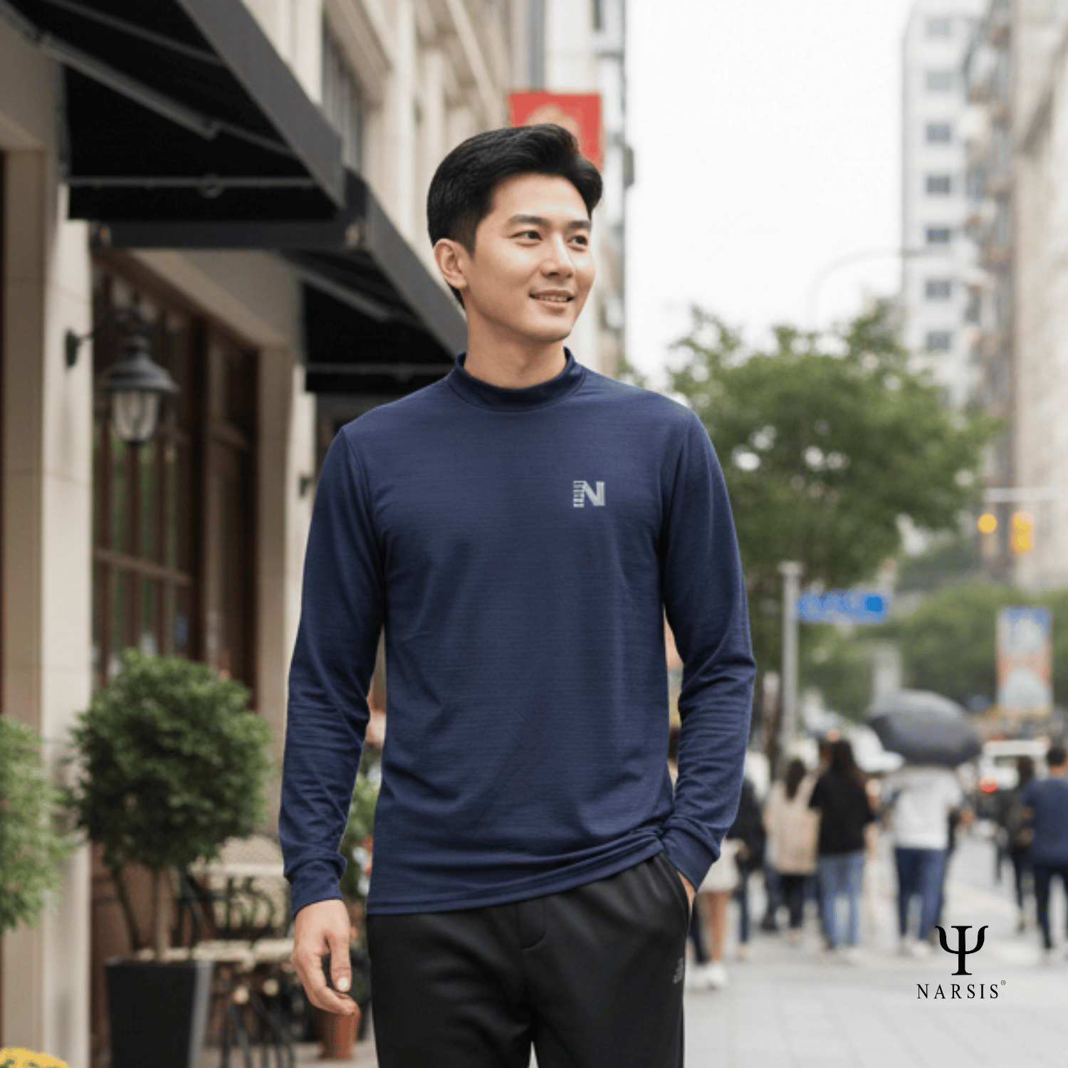 ÁO THU ĐÔNG NAM D0034 NARSIS CHẤT LIỆU THOÁNG MÁT, DỄ CHỊU, THOẢI MÁI CẢ NGÀY, DỄ VẬN ĐỘNG