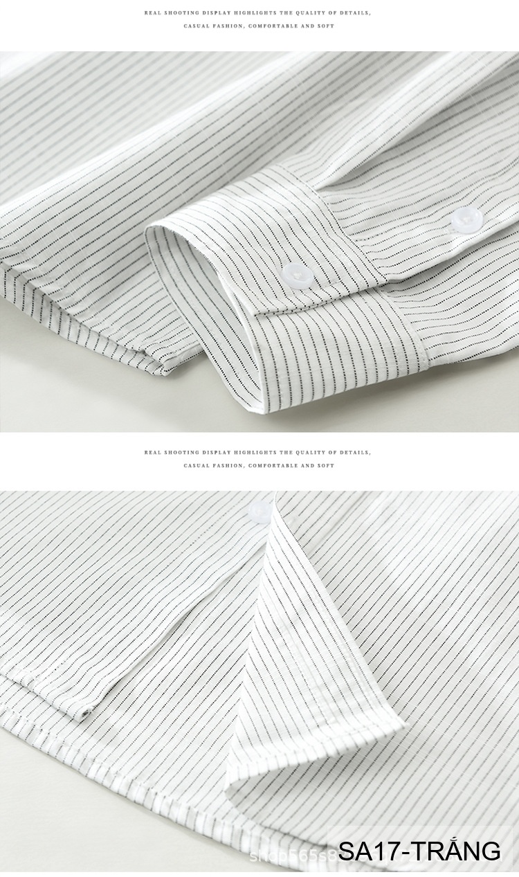 SA17 - Áo sơ mi nam dài tay thêu họa tiết mèo, form rộng, chất cotton 100%, phối sọc thời thượng_thumbnail_13