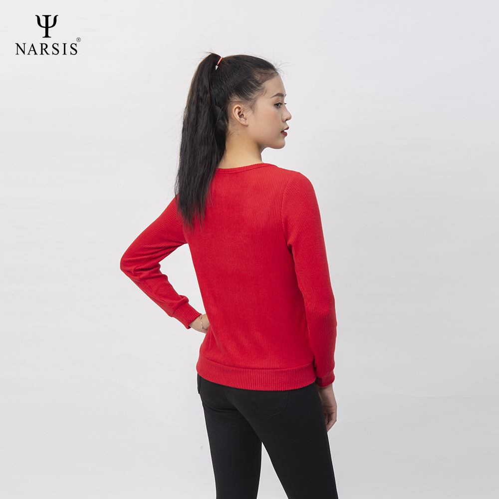 ÁO THU ĐÔNG NỮ L0052 NARSIS VẢI LEN COTTON ẤM ÁP, THOÁNG MÁT, GIỮ ẤM TỐT, MỀM MẠI_thumbnail_2