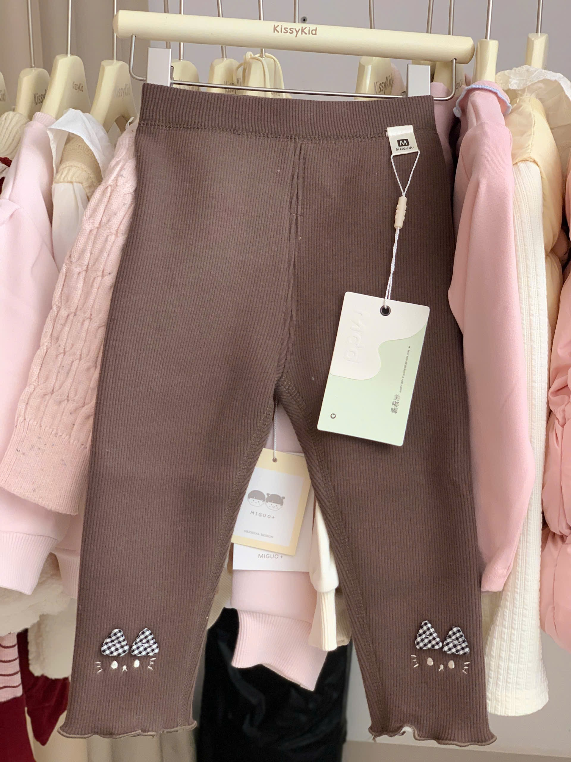 (Q159) Quần legging nâu gấu mèo_thumbnail_0